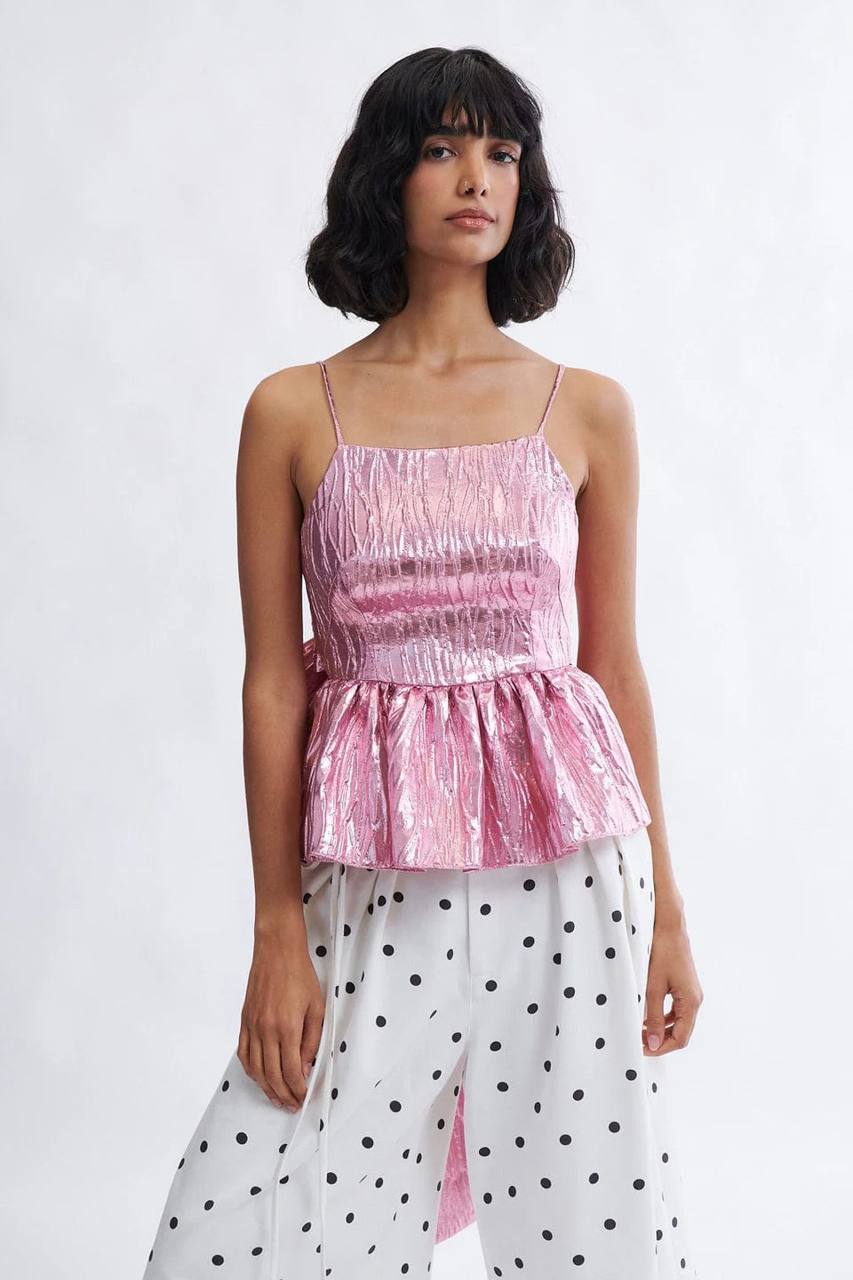 Agnes Top / Pink Metallic