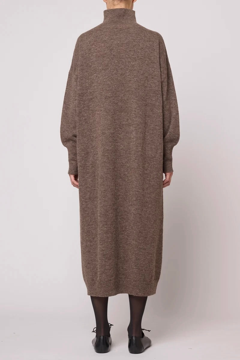 High Guage Soft Alpaca Dress / Mocha