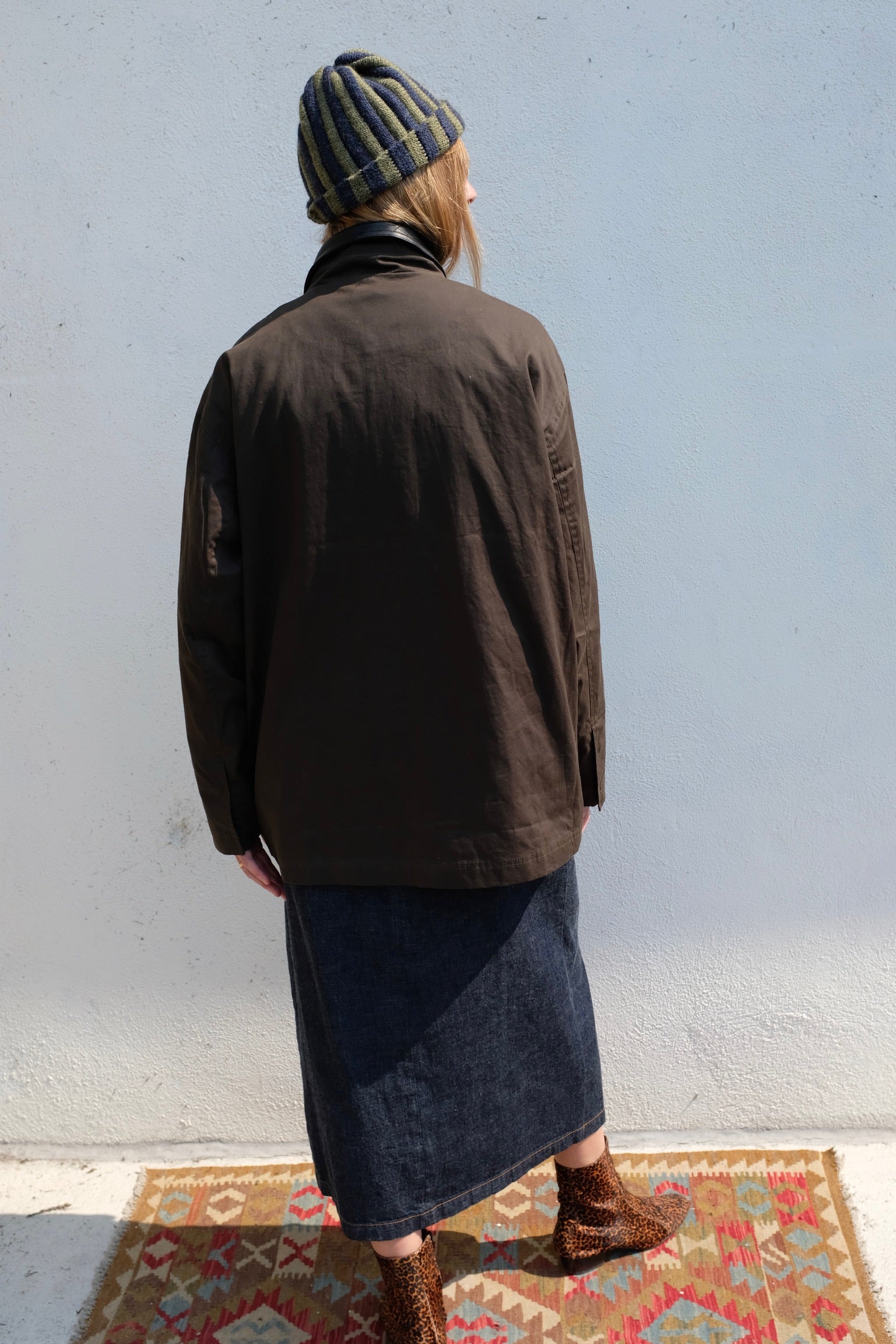 7115 by Szeki Waxed Field Jacket - Olive