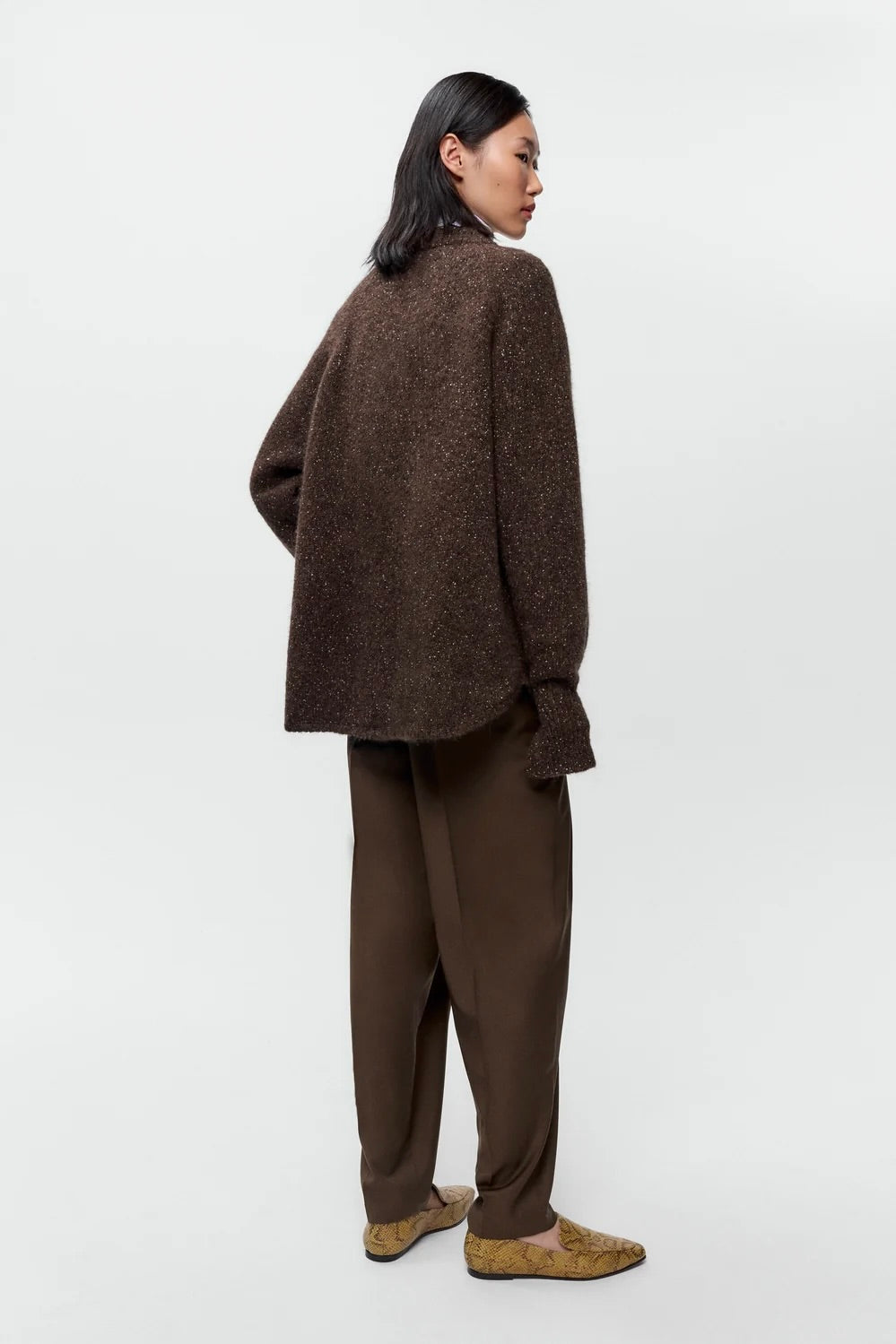 Cordera Speckled Zip Jacket / Chocolate
