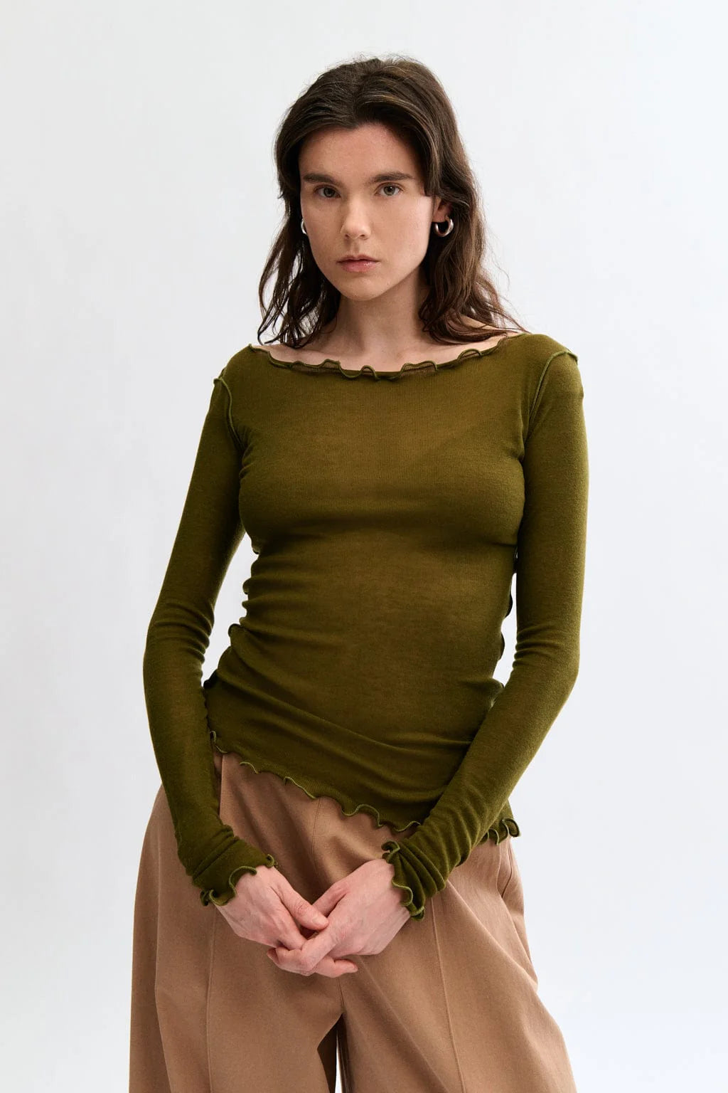 Eliza Faulkner Jess Top / Dark Green