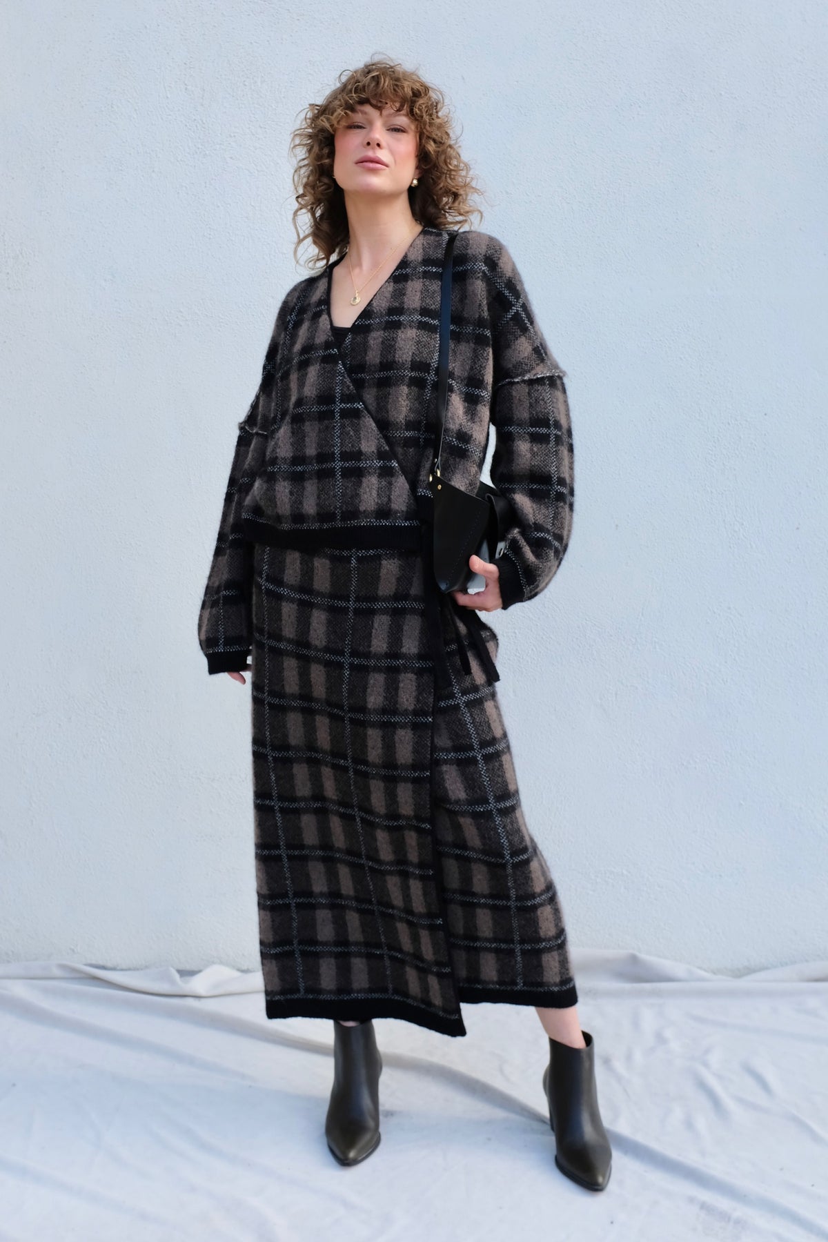 Coperta Skirt / Black + Taupe
