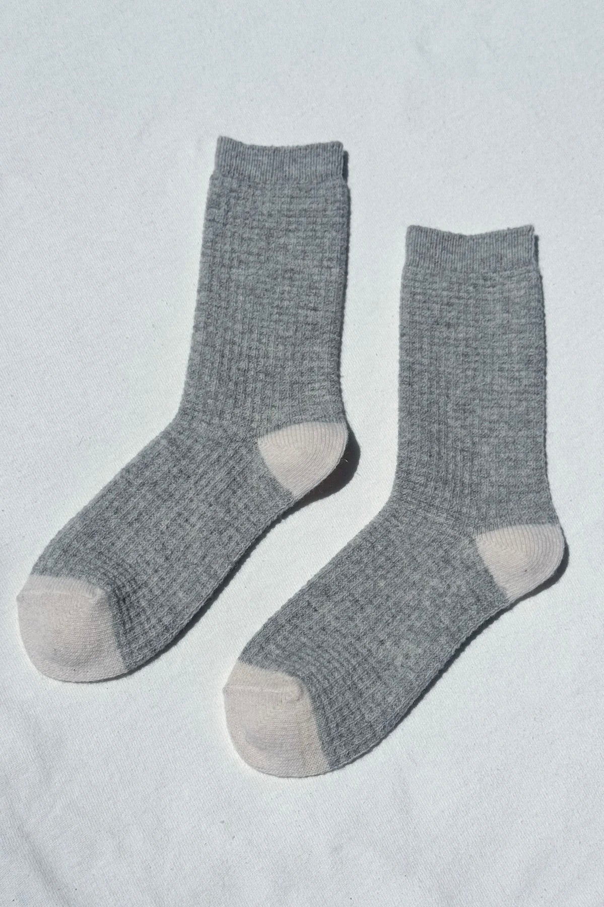 Le Bon Shoppe Wool Waffled Socks / Stone + Cream