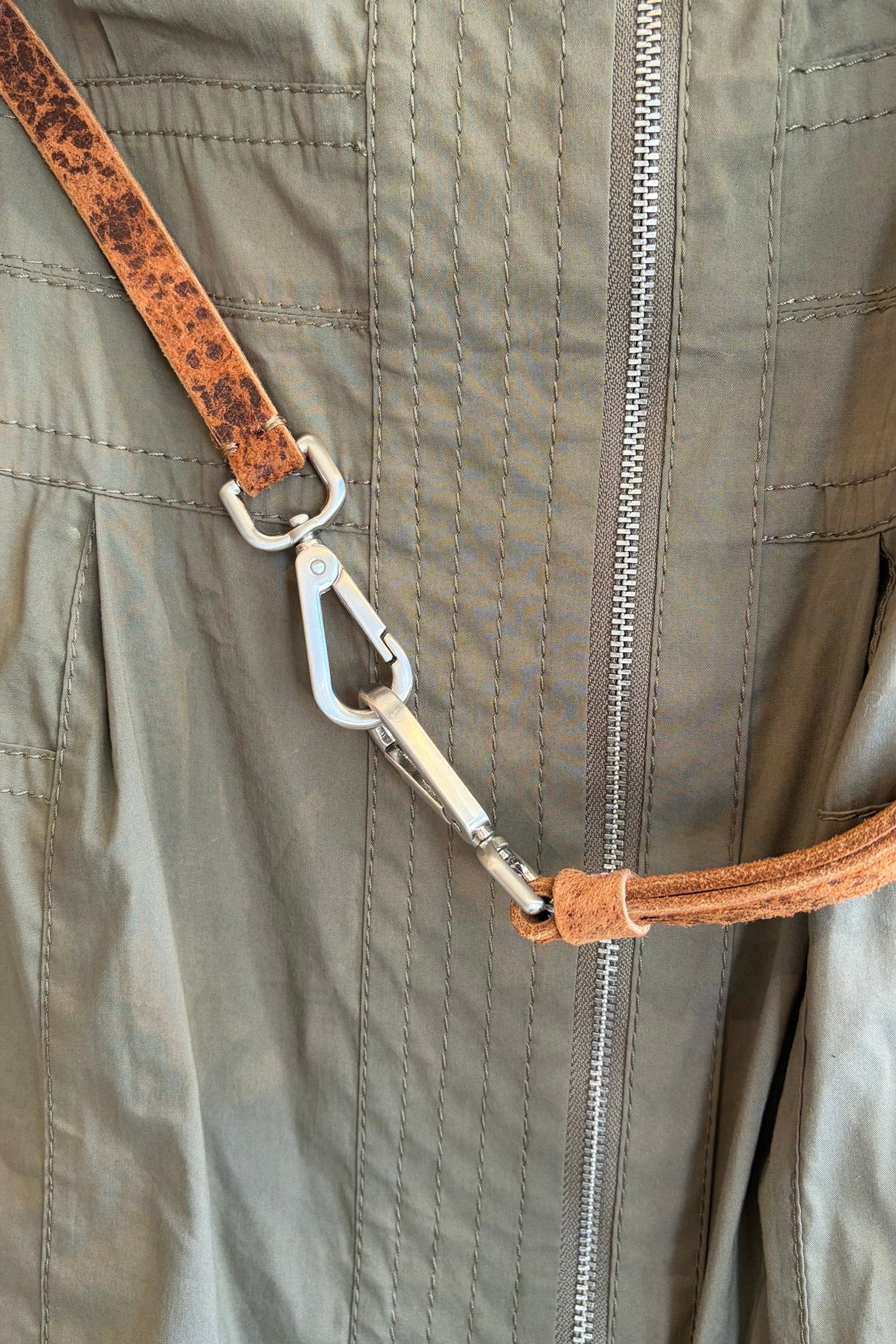 Pre-Loved / Laurel Khaki Zip Front Dress / US 6 / CAN 8