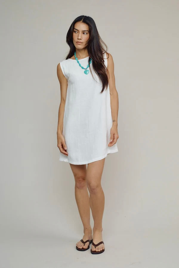 Jungmaven Baez Dress / Washed White