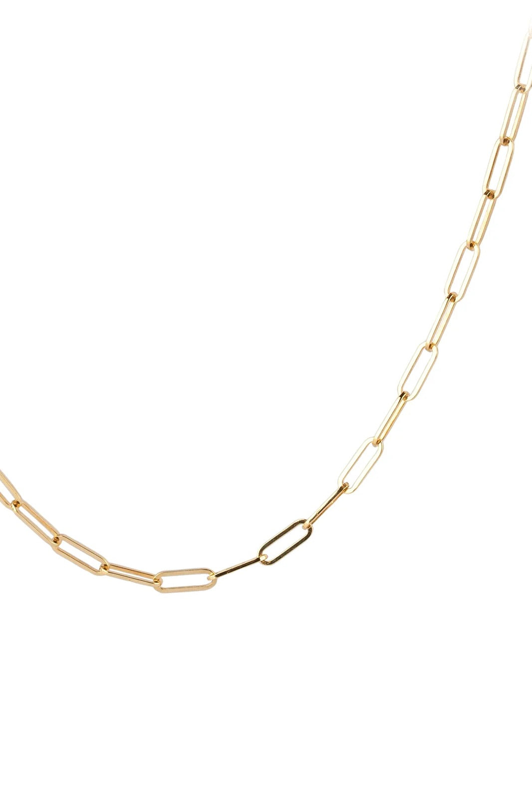 Pyrrah Long Link Paperclip Chain / 14K Gold