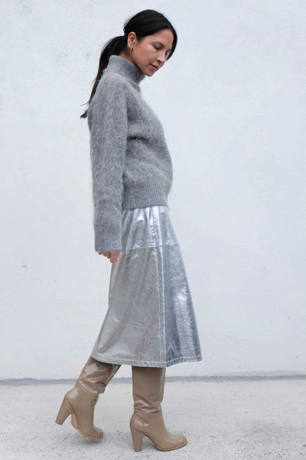 No. 6 Aimee Skirt / Silver