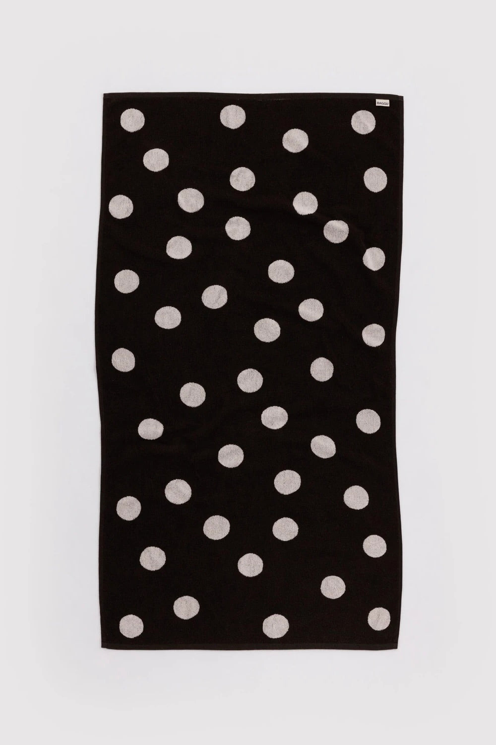 Bath Towel / Cream + Black Polka Dot