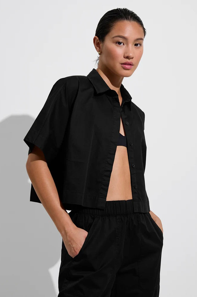 Left on Friday Tour Cropped Shirt / Jet