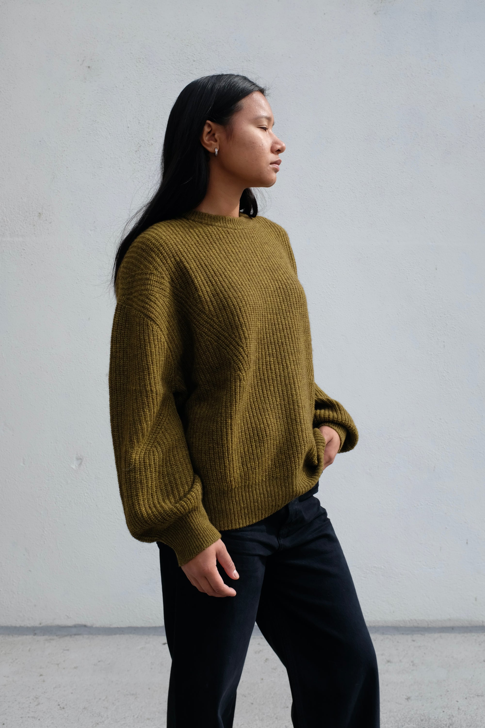 Szeki Signature Yak Poet Sweater / Kelp