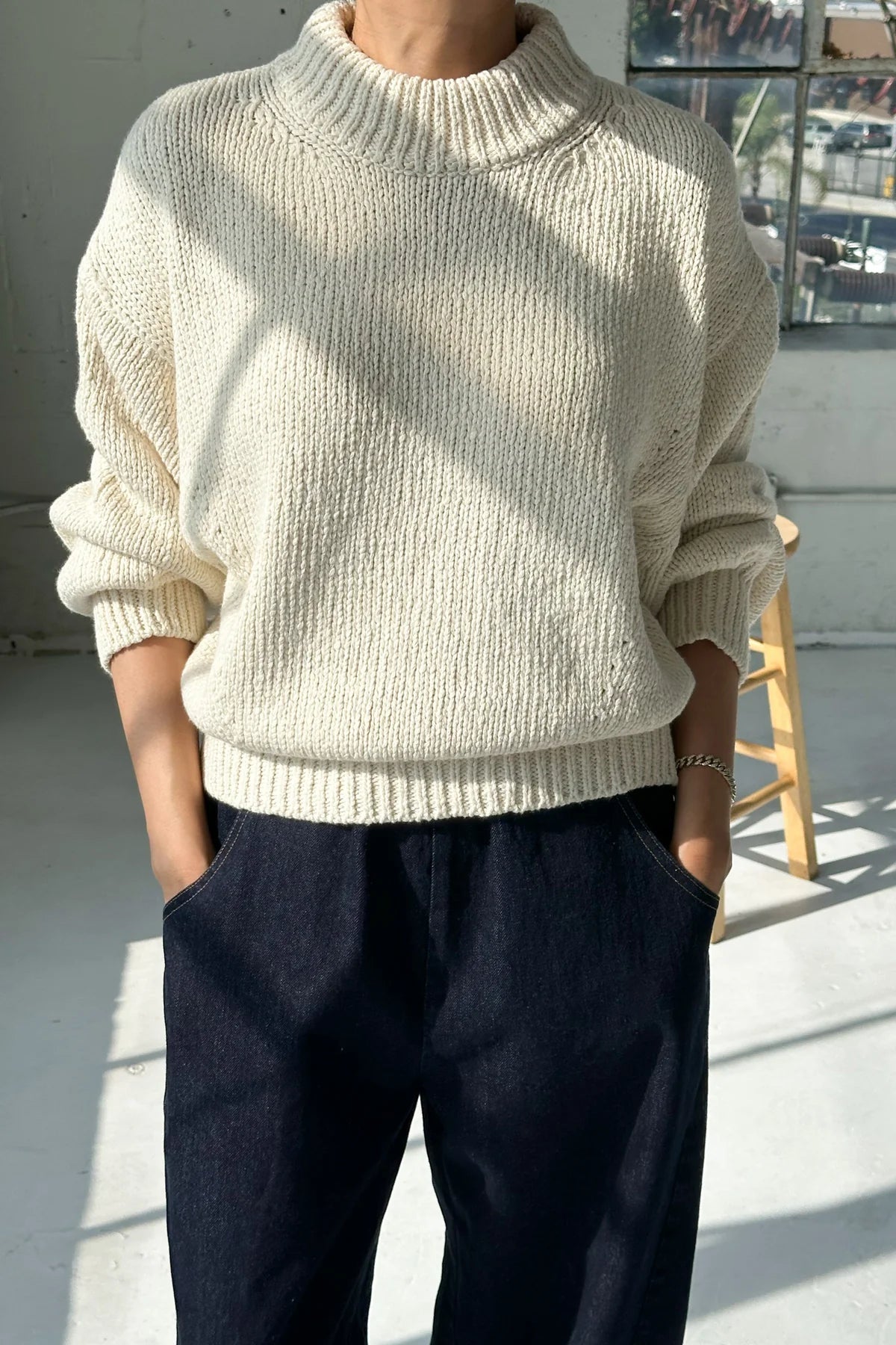 Le Bon Shoppe Zoe Cotton Sweater / Naturel