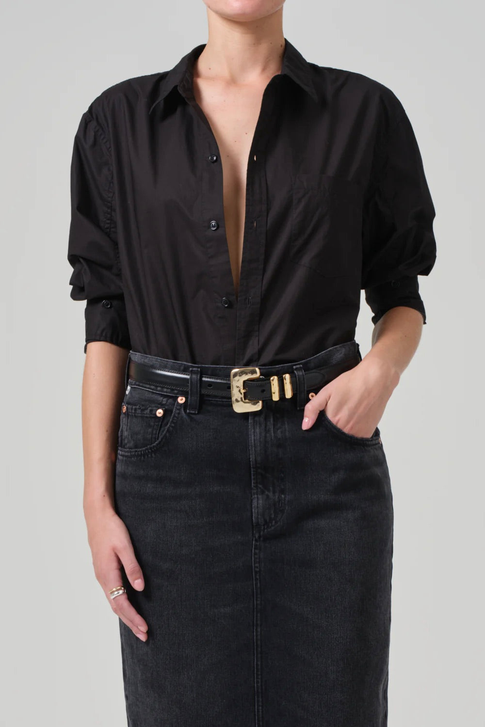 COH Kayla Shrunken Shirt / Black