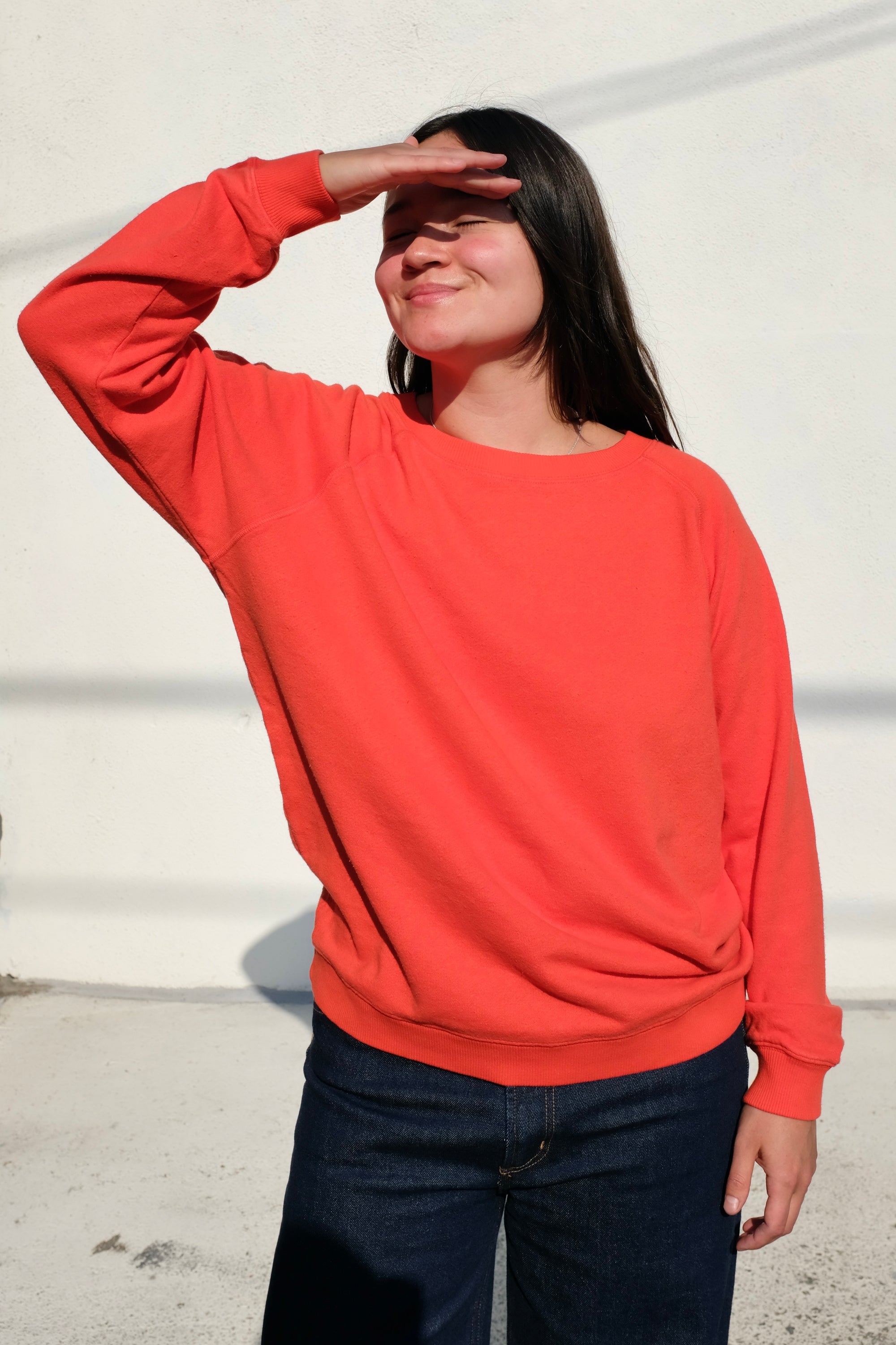 Jungmaven Bonfire Long Sleeve Raglan / Poppy Red