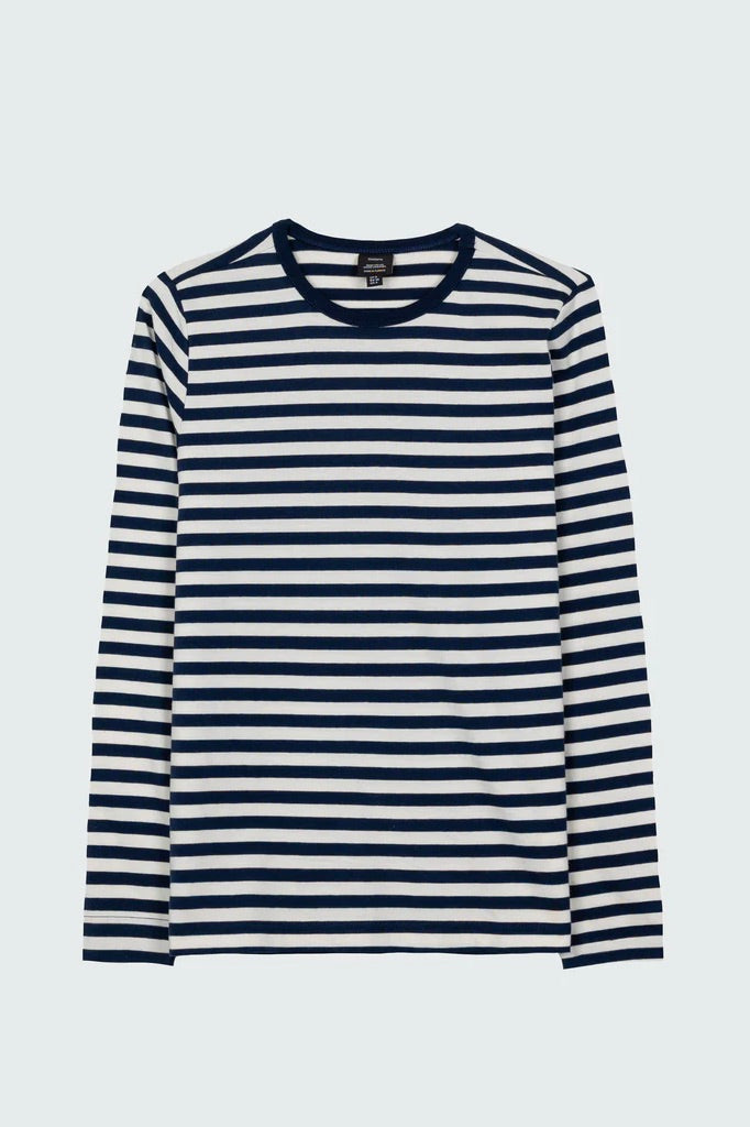 Finisterre Eldon Stripe Tee / Deep Blue + White