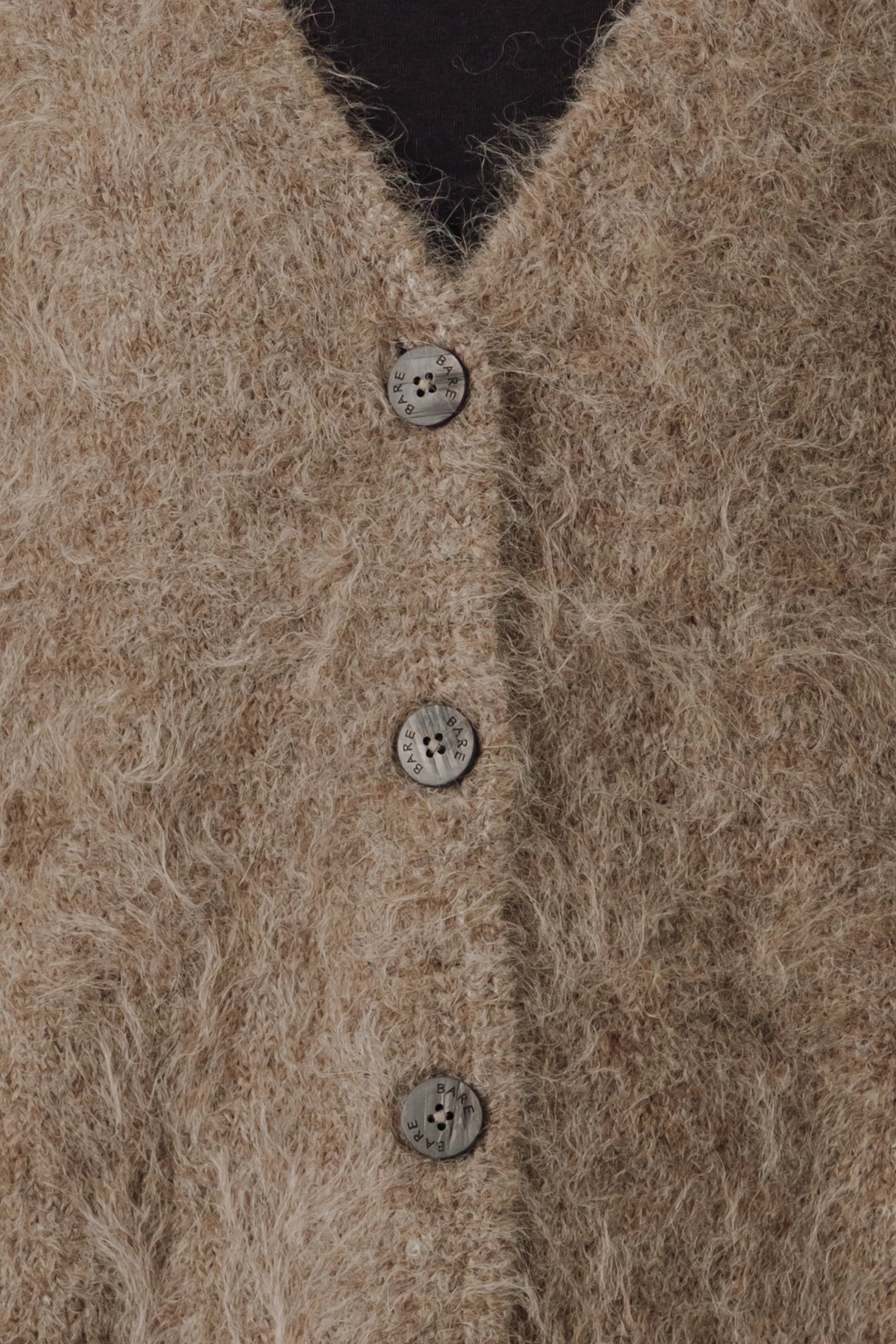 Bare Knitwear Suri Alpaca Cardigan / Taupe
