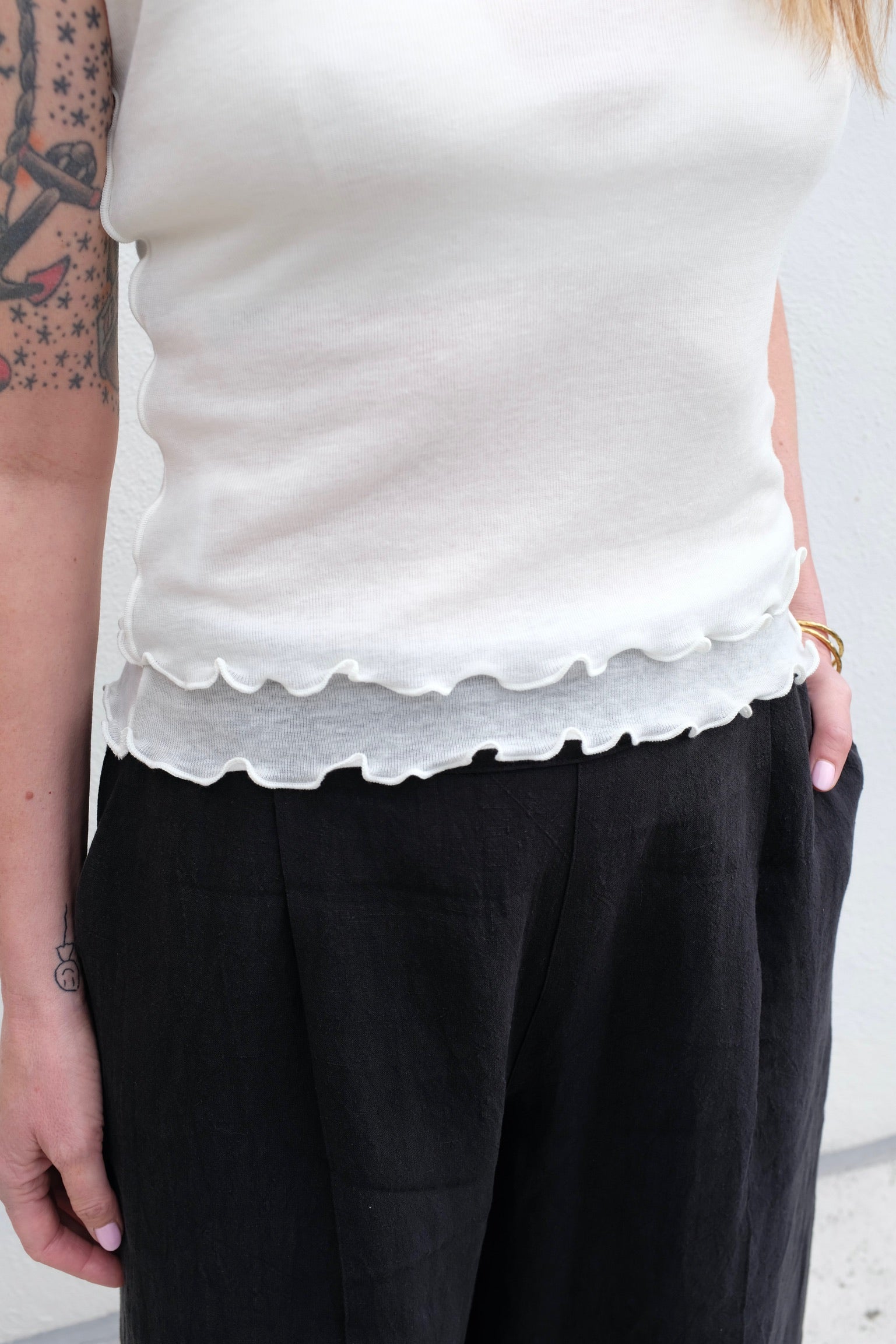 Eliza Faulkner Becca Microknit Tank Top / White