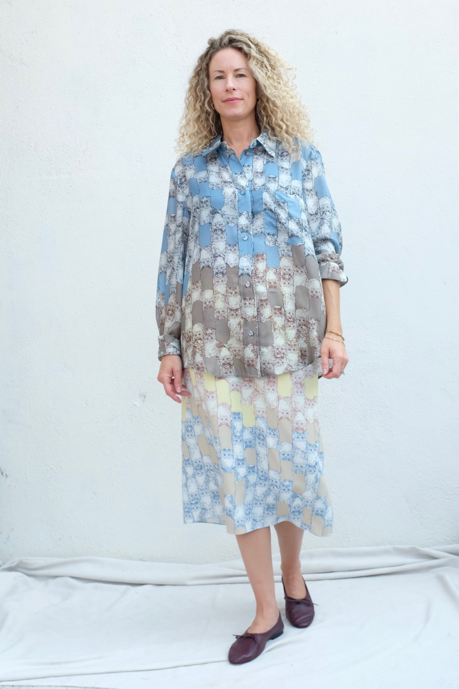 Baldera Skirt / Pastel Cats