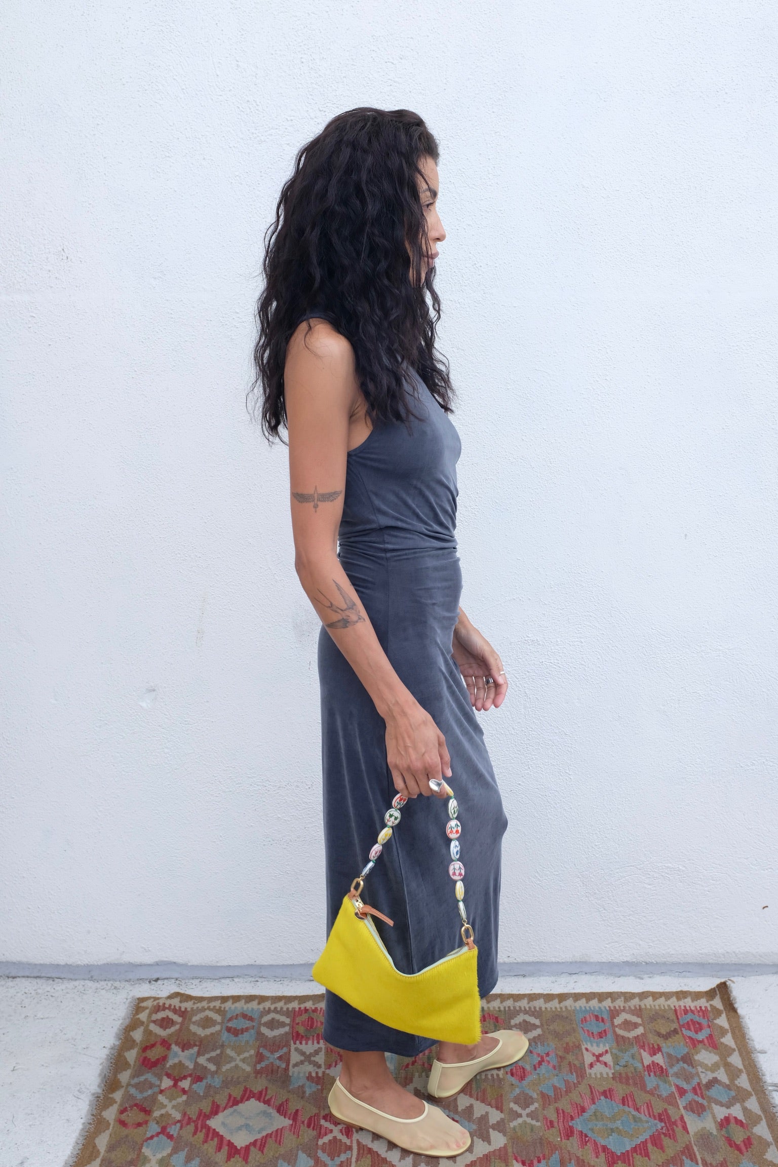 Agolde Anya Ruched Dress / Grey