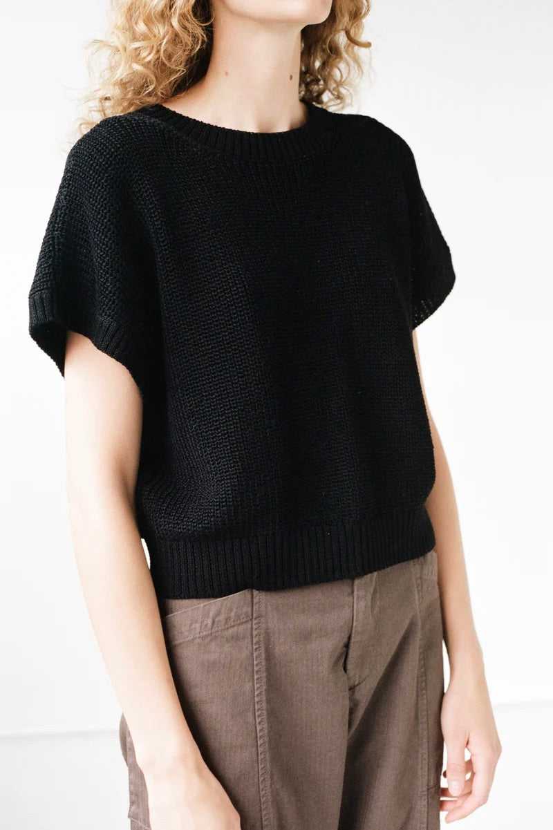 Shaina Mote Crewneck Gilet / Onyx