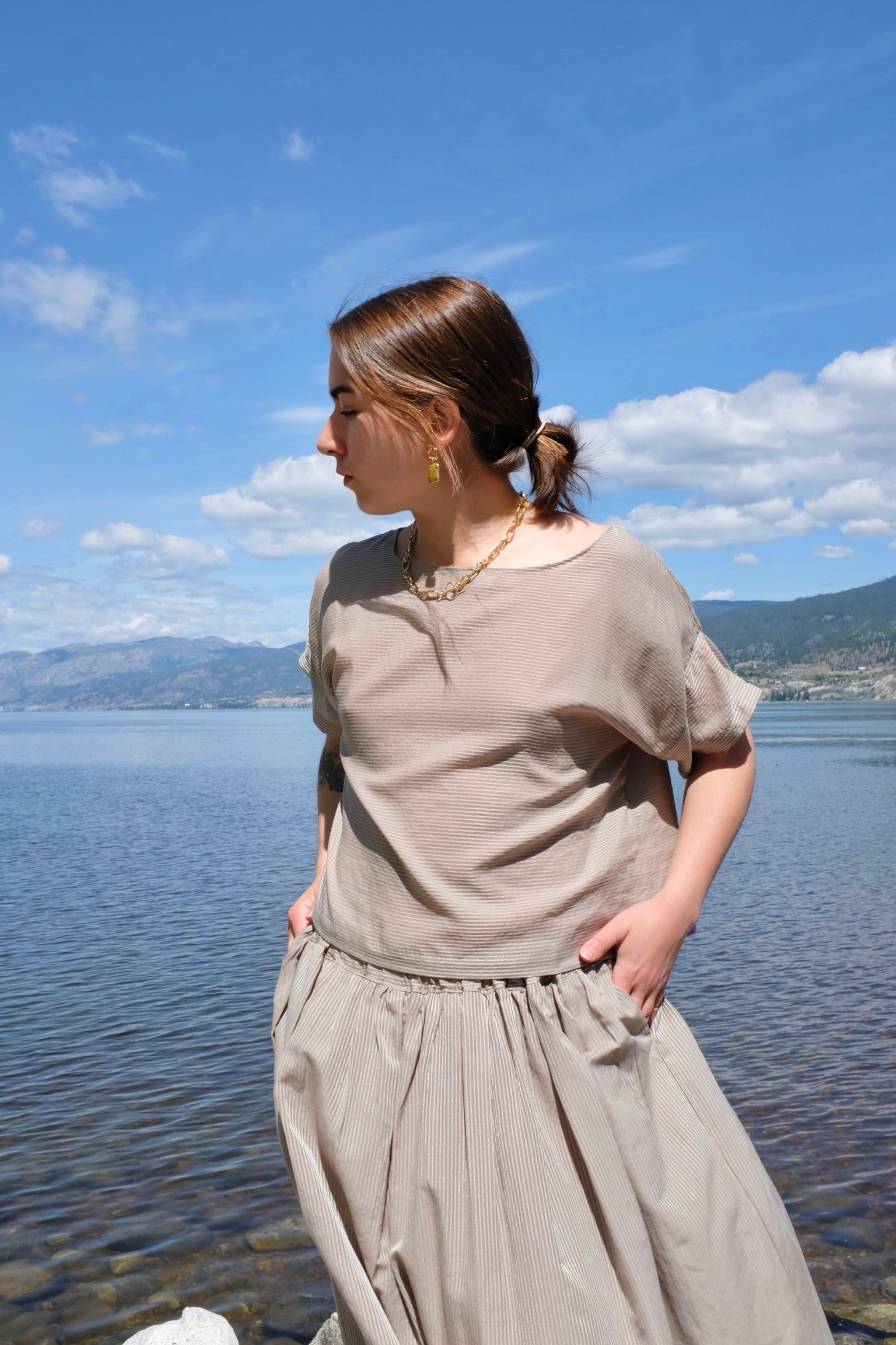 We Are Stories Calla Top / Sand Stripe