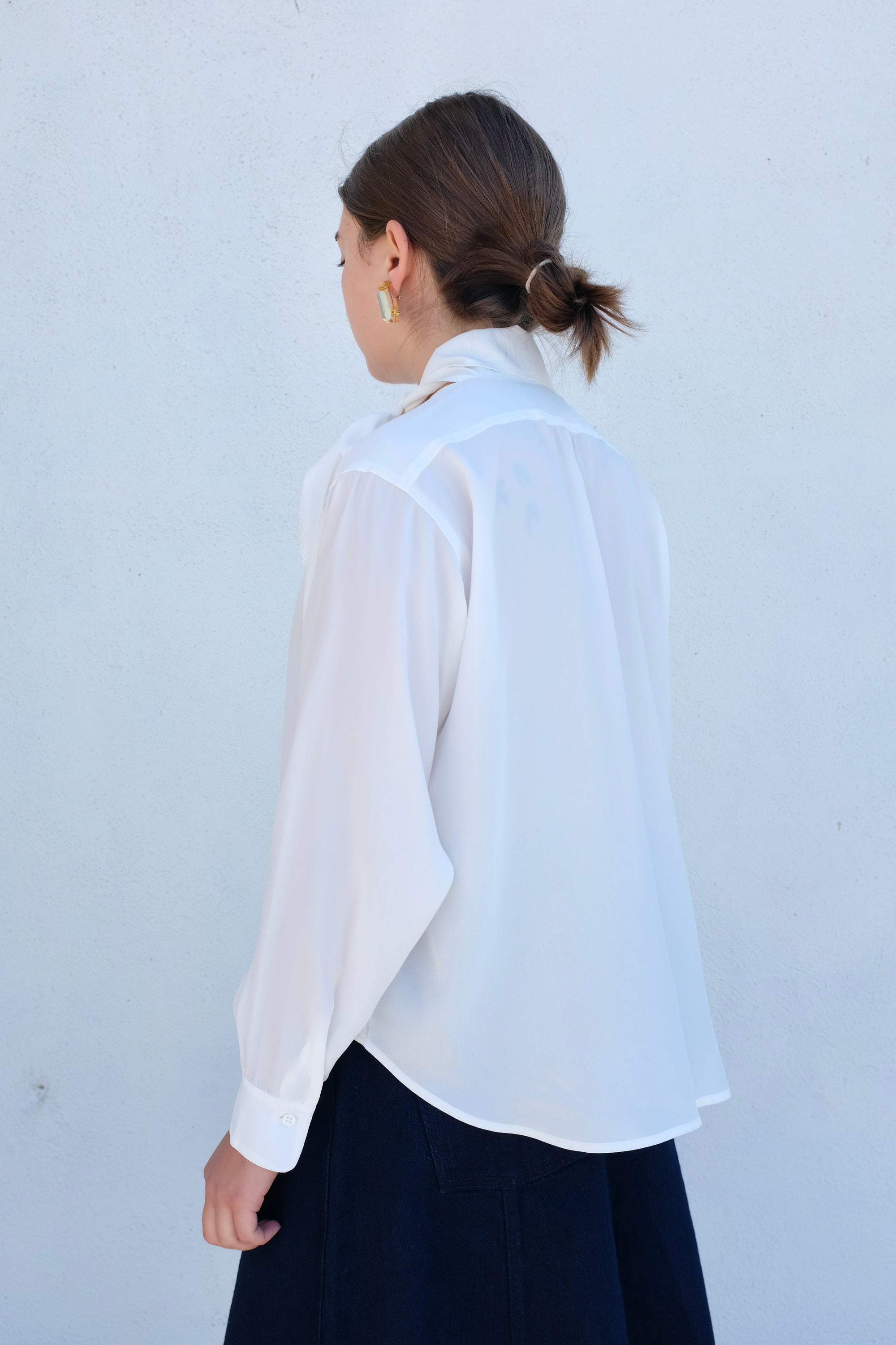 La Fetiche Nusch Tie Neck Blouse / Ecru