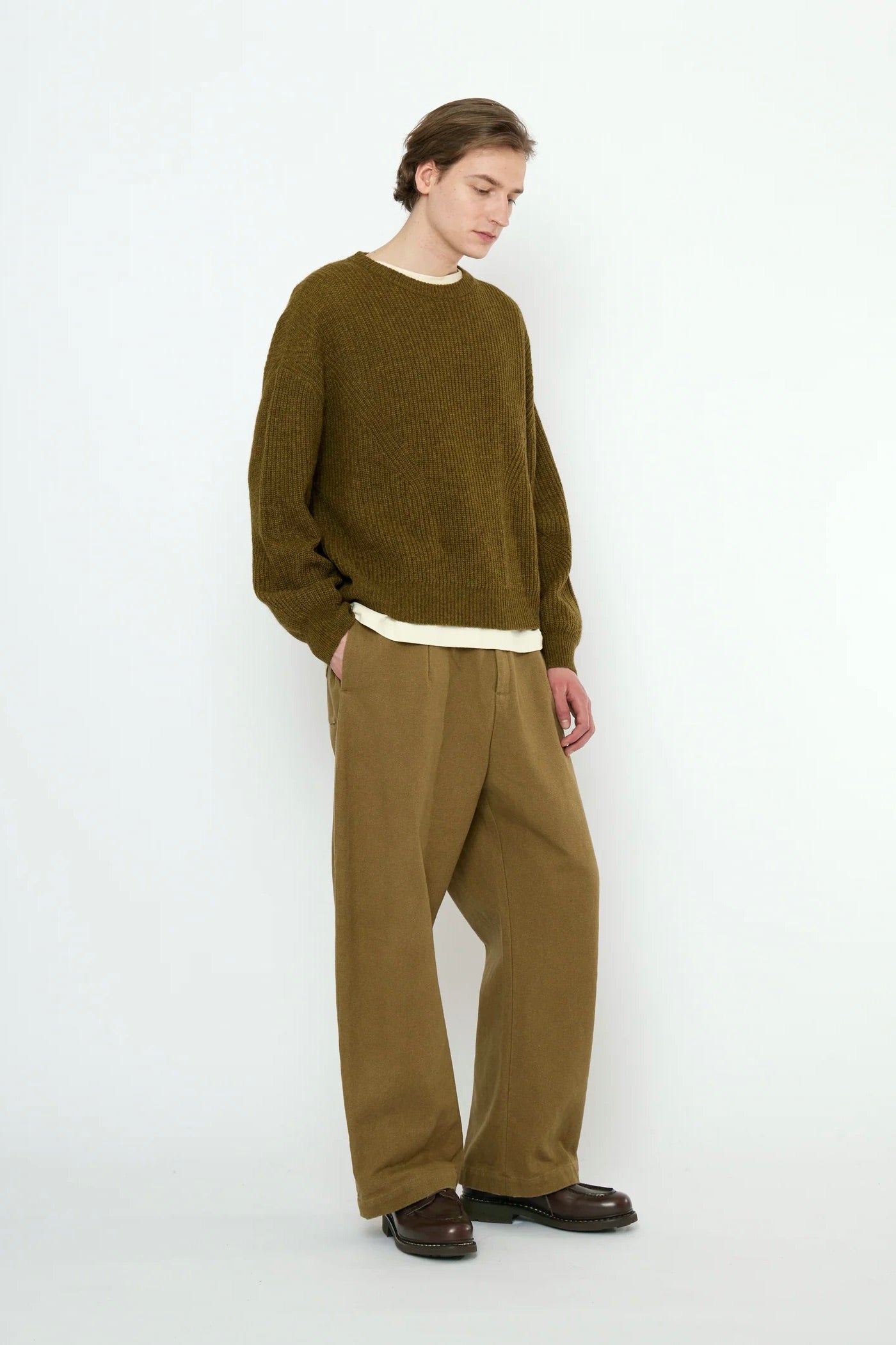 7115 by Szeki Signature Poet Sleeves Sweater Yak / Kelp