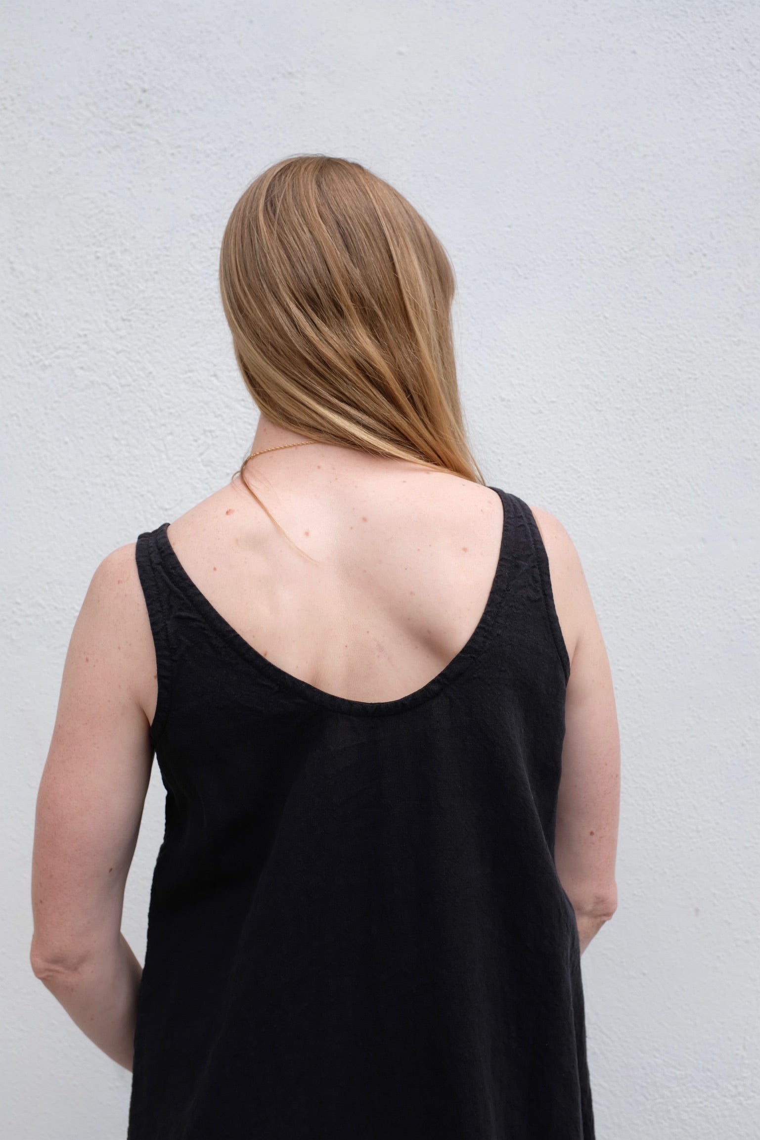 Moss Grey Iris Midi with Slits / Black