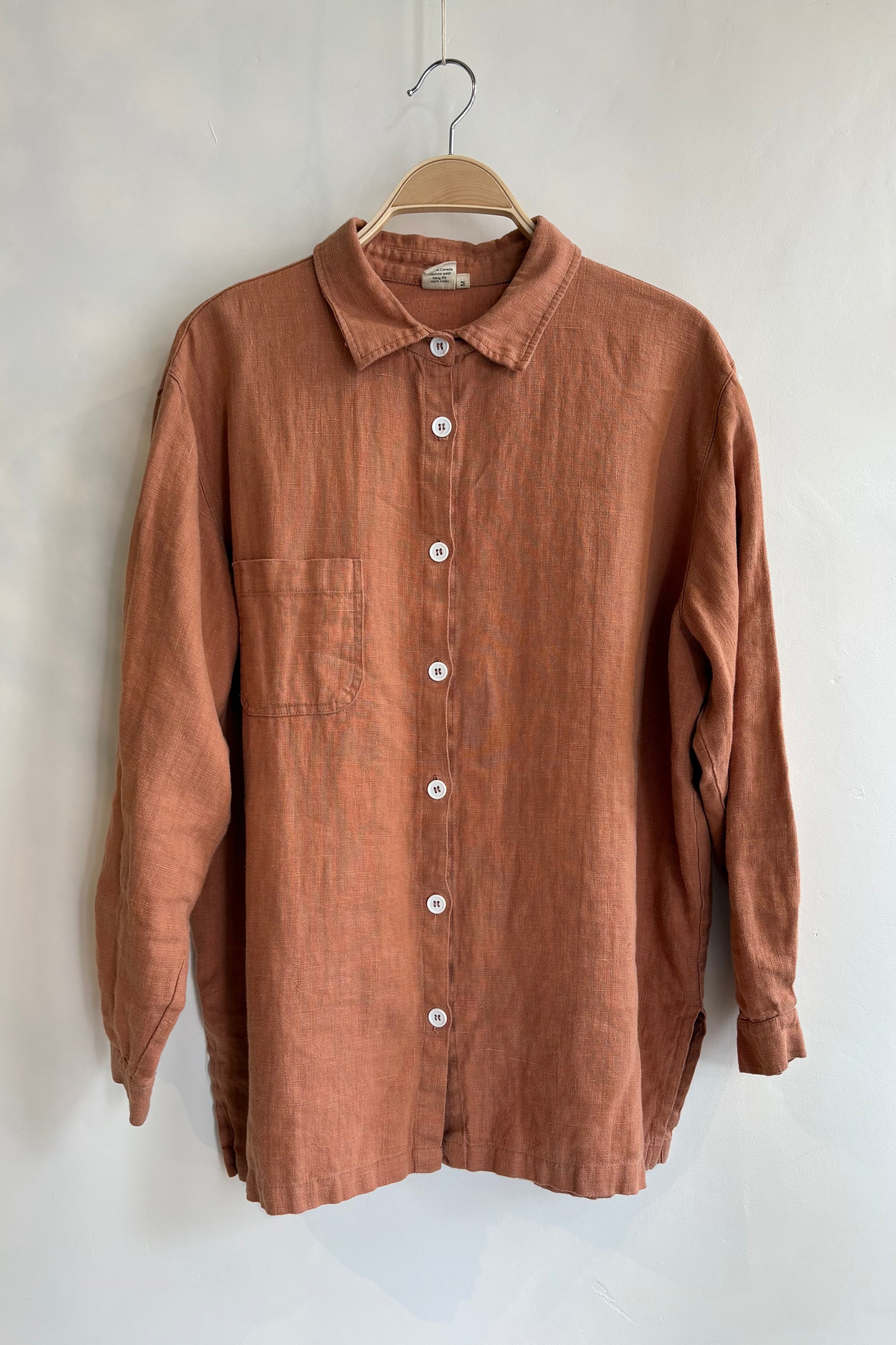 Pre-Loved / Shelter Lloyd Linen Shirt / Rust / Size M