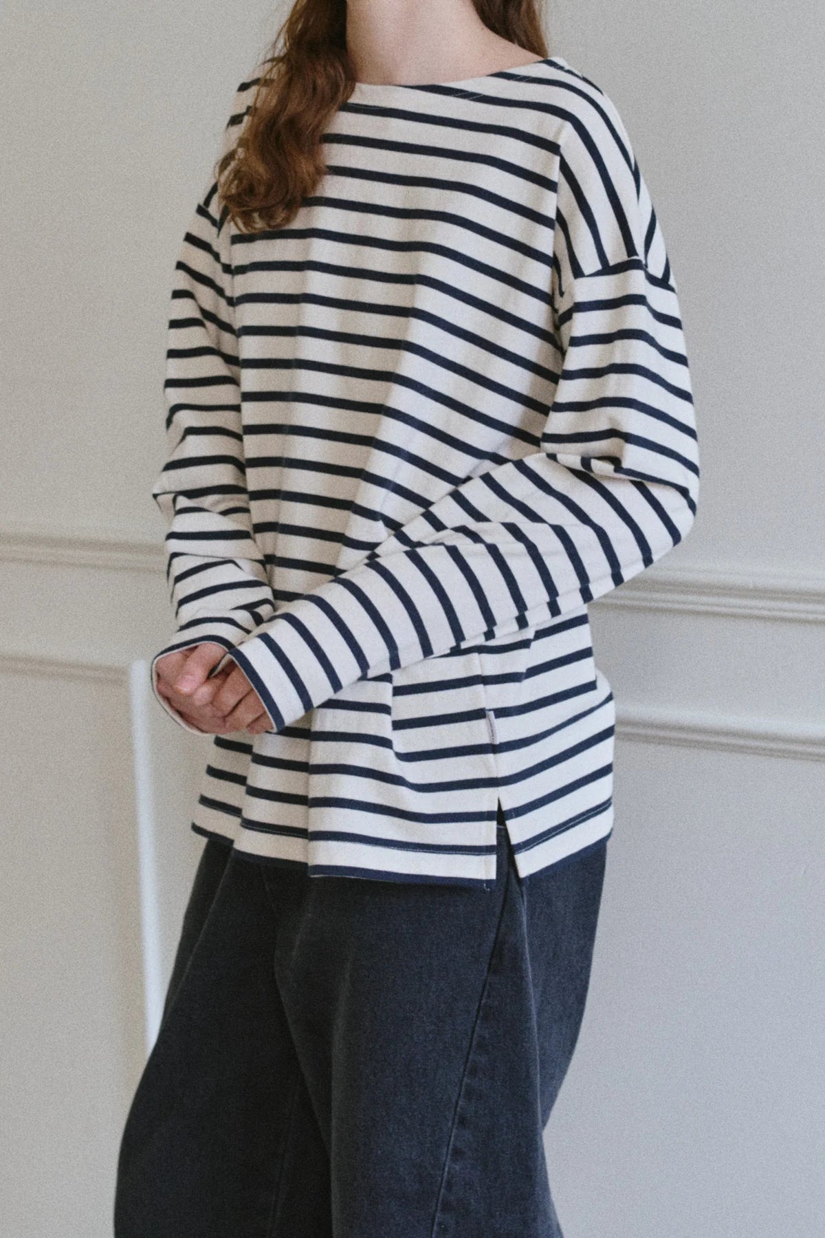 Le Bon Shoppe Marseille Boat Neck Top / Navy Stripe