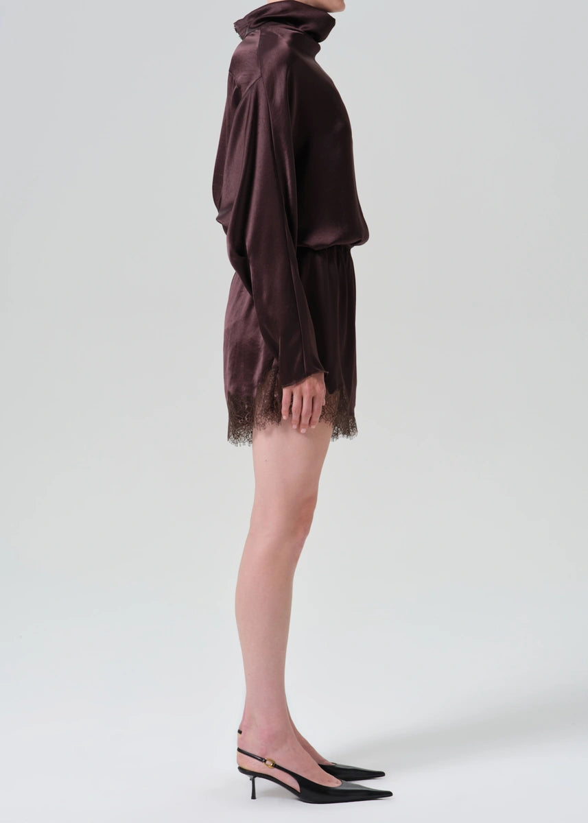 Citizens Of Humanity Lace Trimmed Tap Short / Espresso
