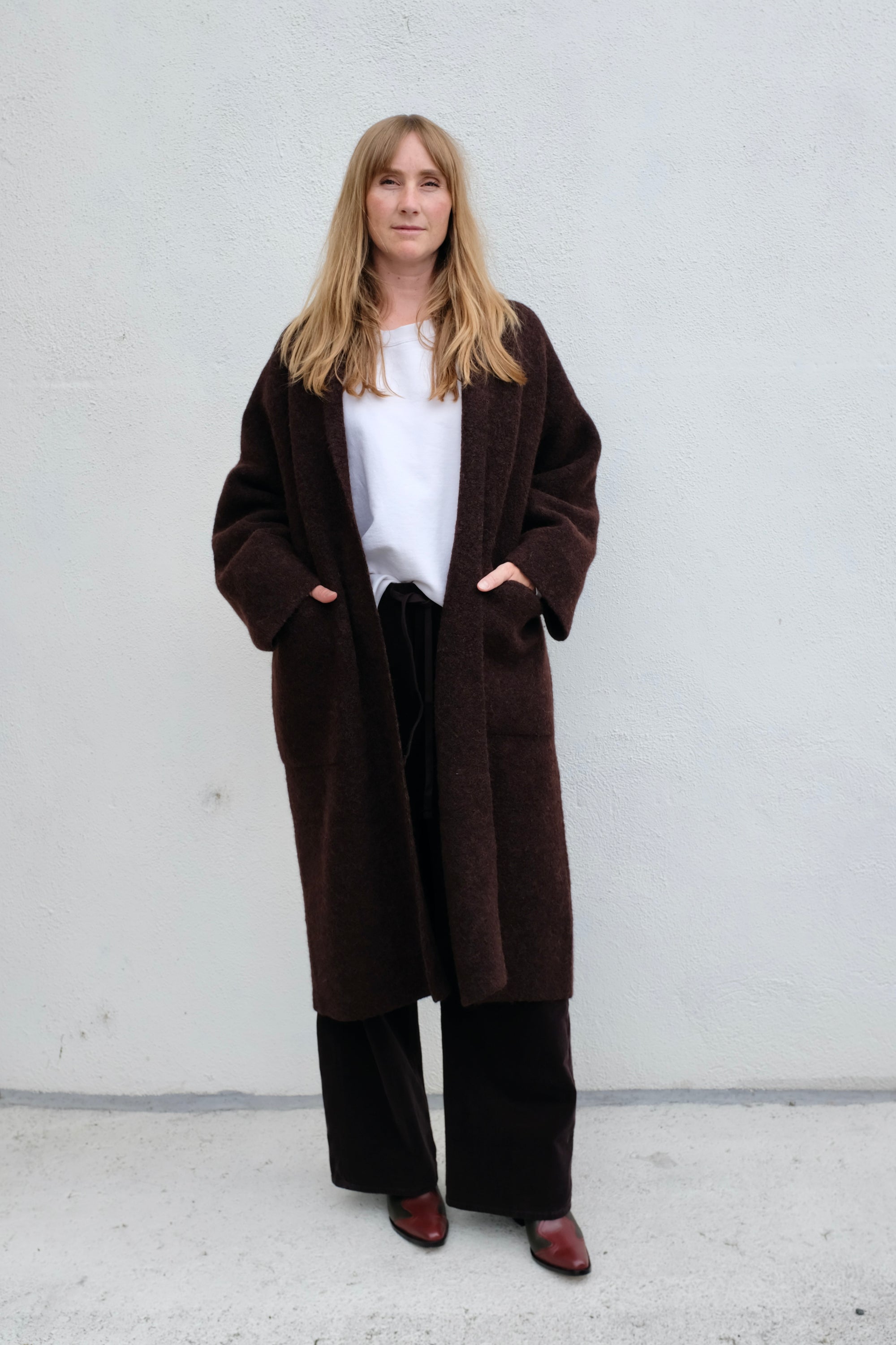 Lauren Manoogian Double Face Long Coat / Merlot
