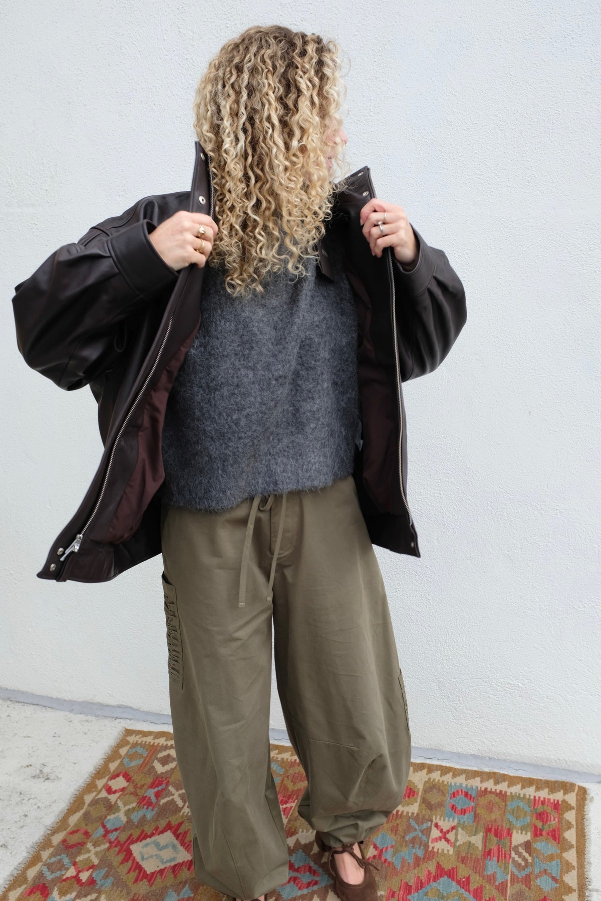Paula Leather Jacket / Coffee Bean