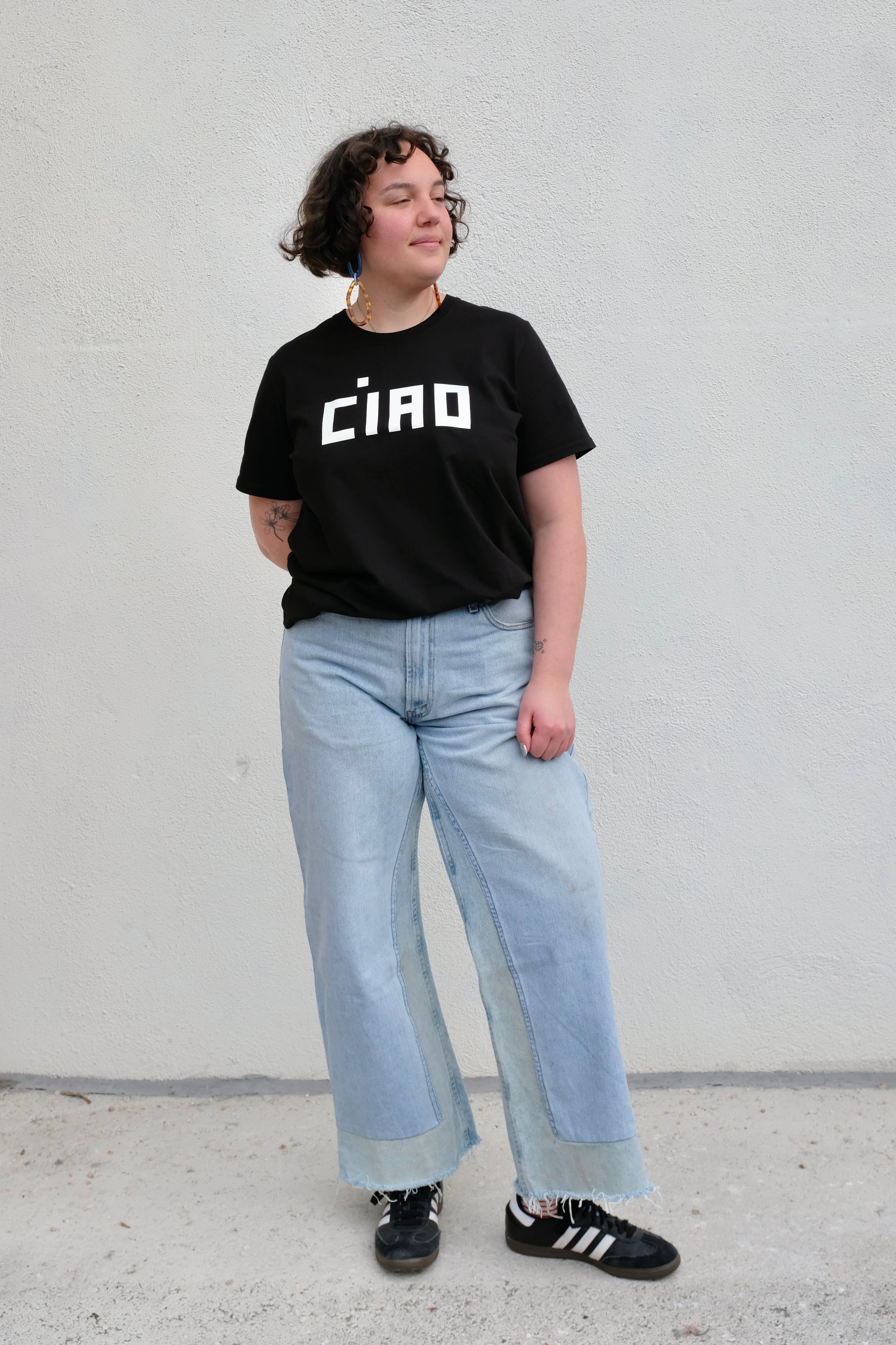 Clare V. Original Tee / Black+Cream CIAO