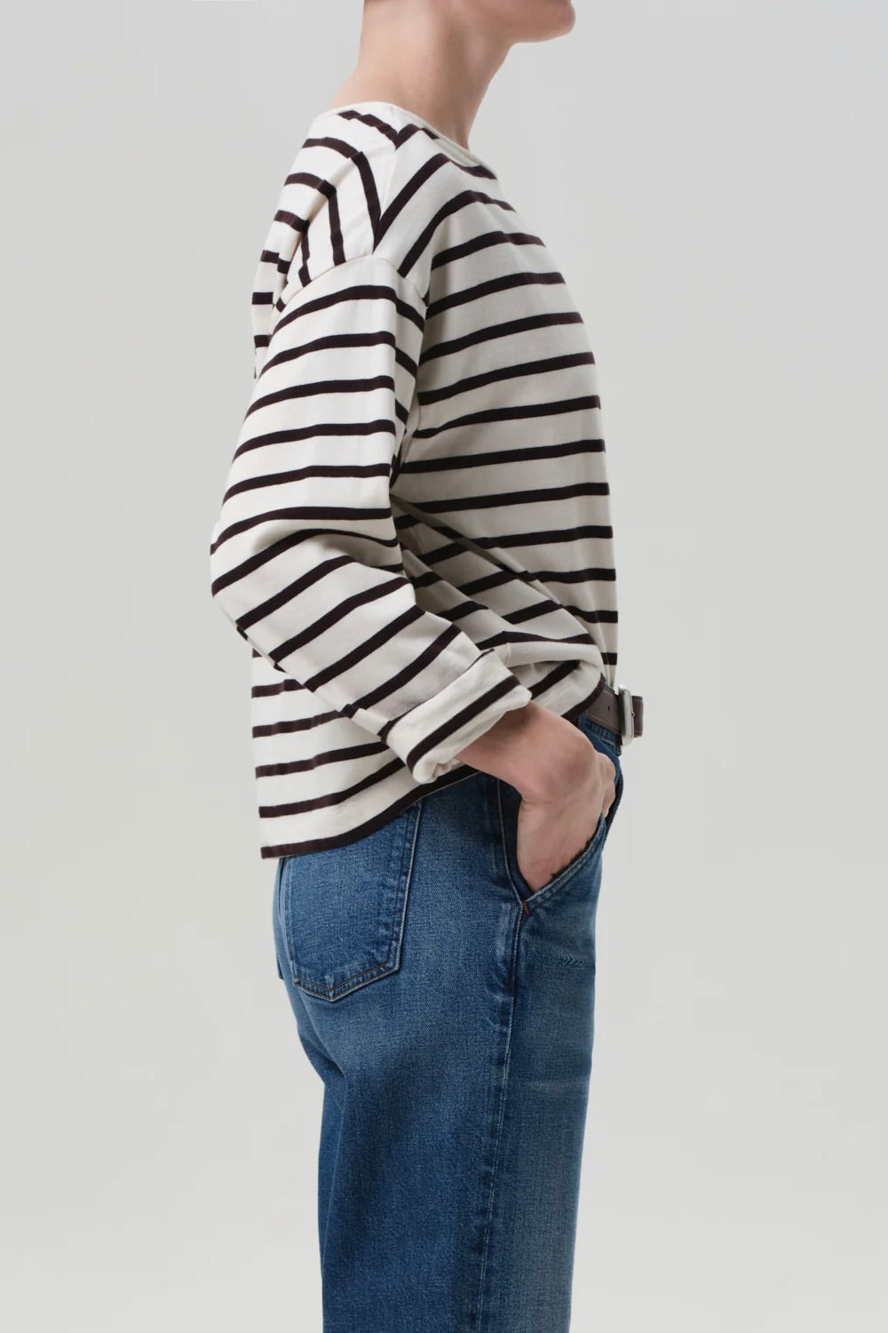 Boat Neck Long Sleeve / Chocolate