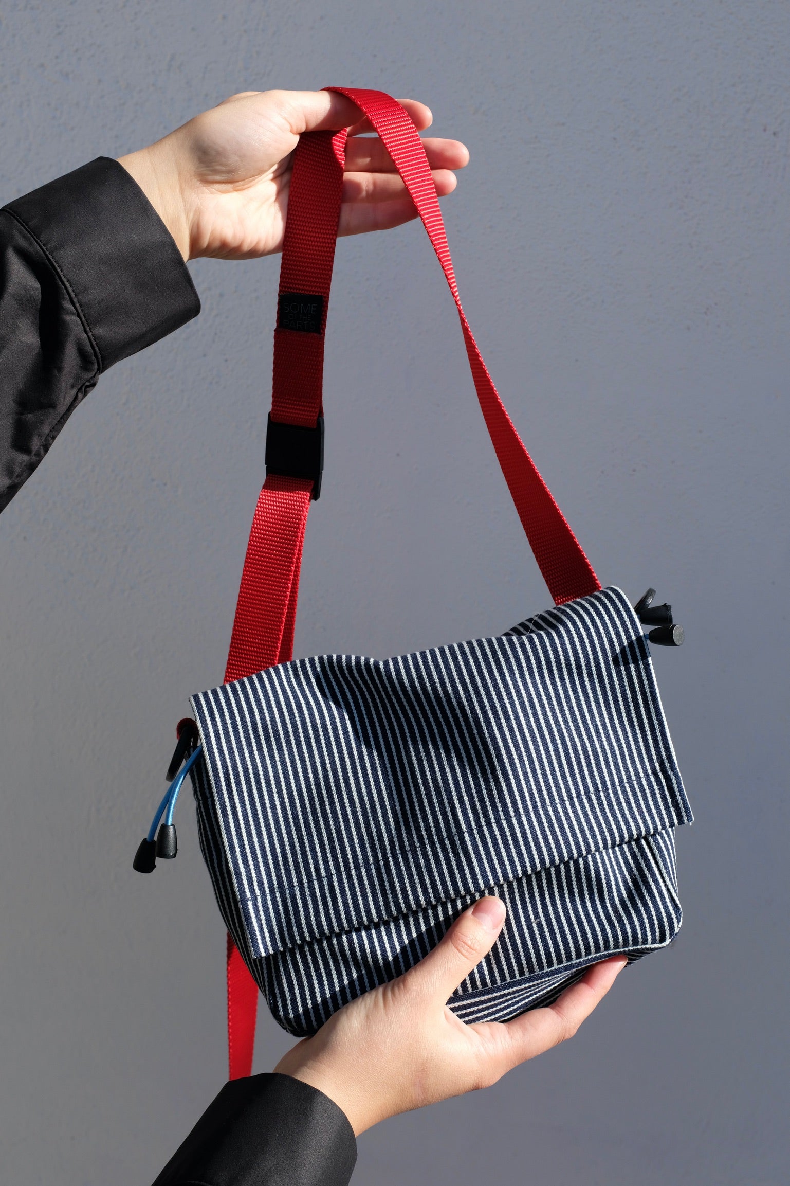Some of the Parts Fanny Pack / Engineer Stripe + Red