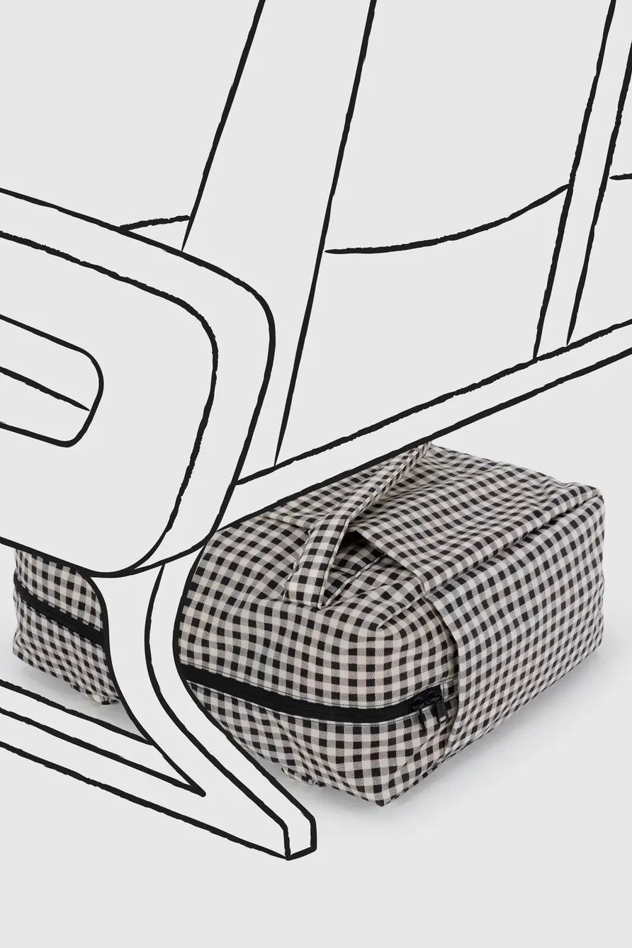 Baggu Small Cloud Carryon / Black & White Gingham