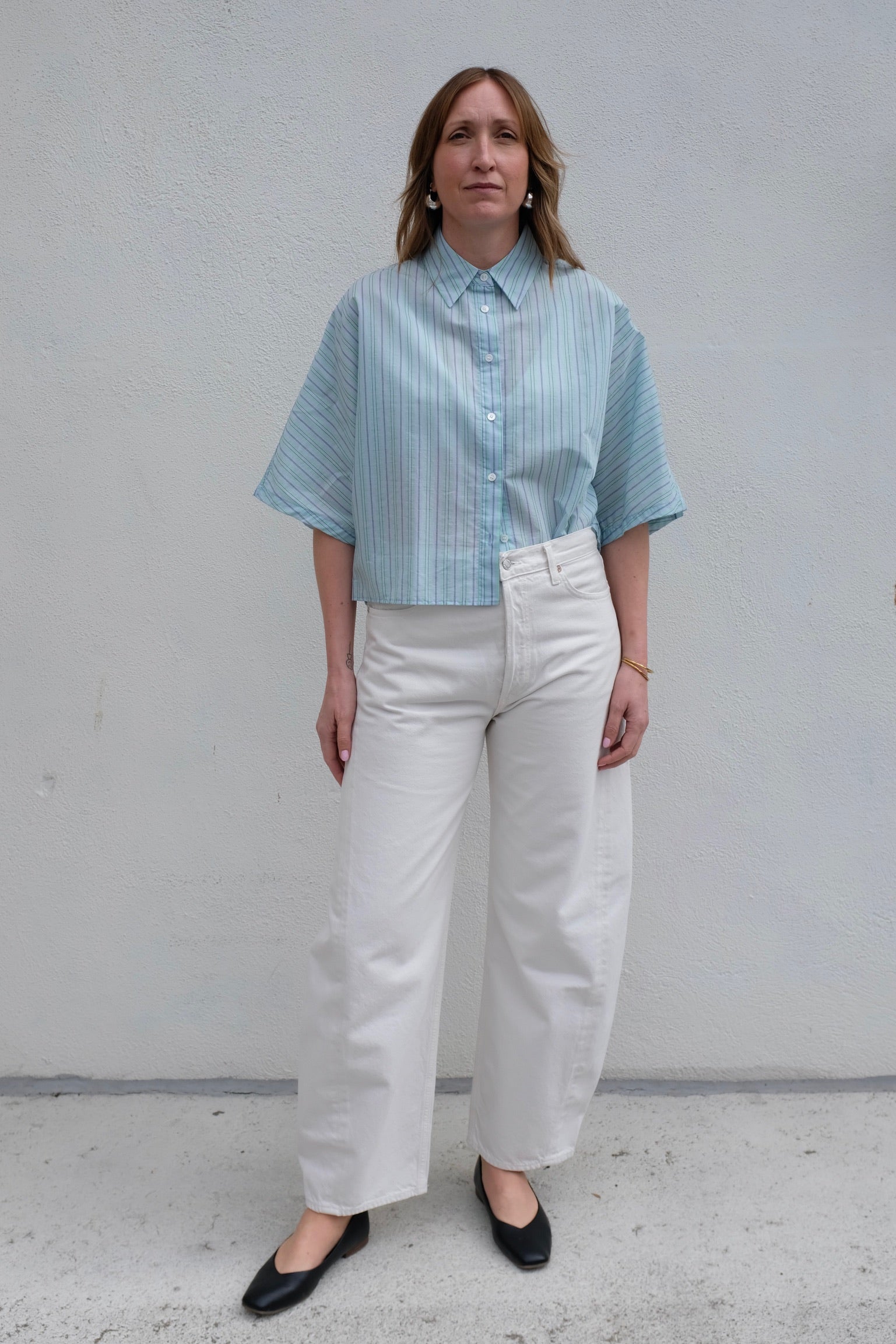 Agolde Luna Pieced Jean / Chalk