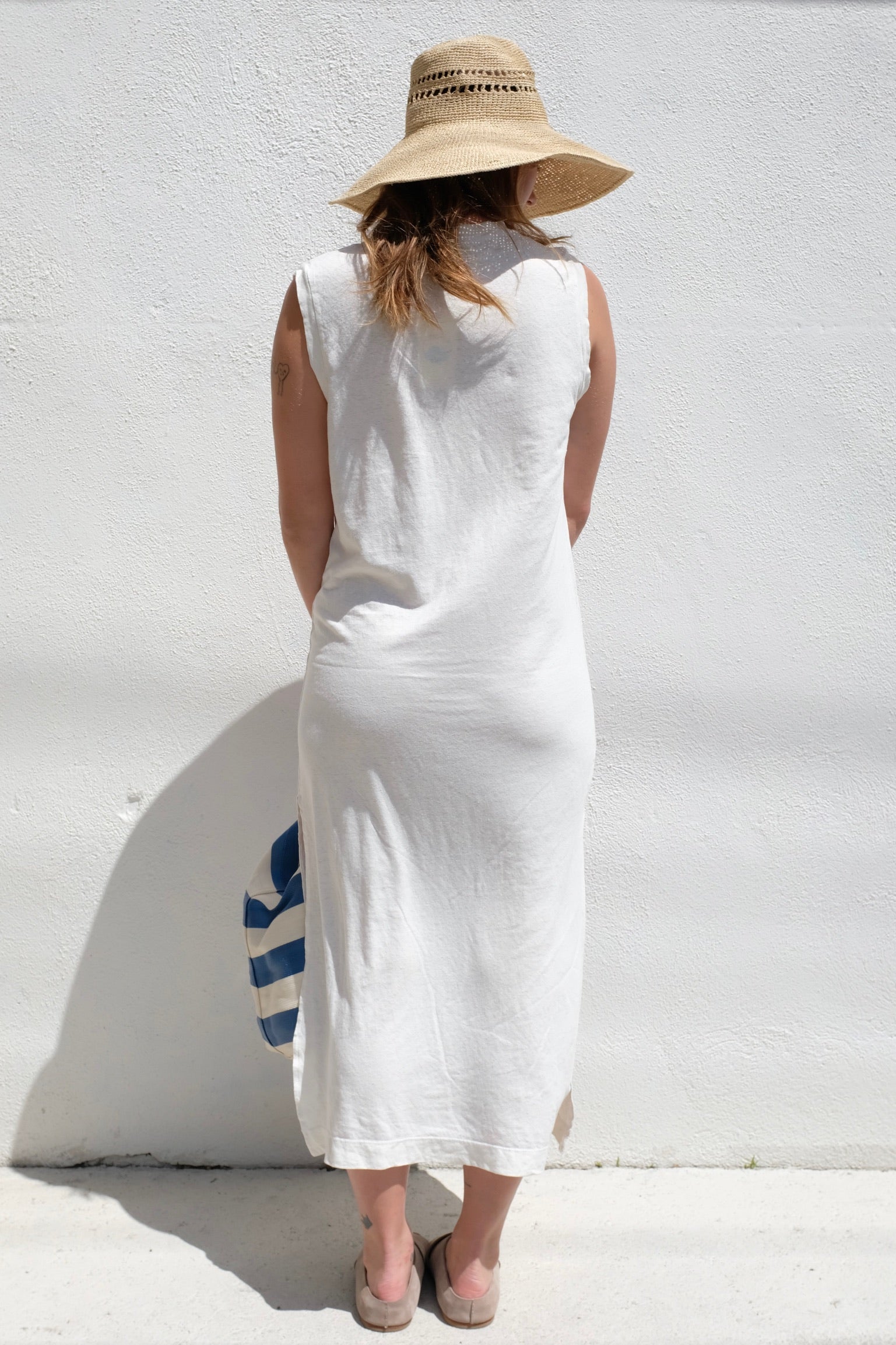 Jungmaven Hermosa Dress / Washed White