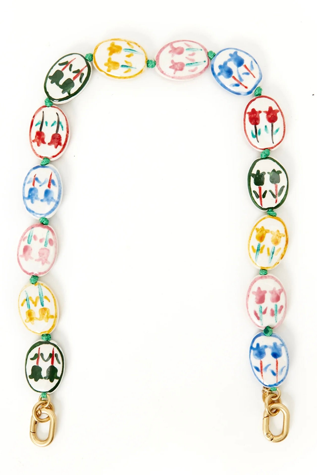Clare V. Shortie Strap / Porcelain Flower Multi