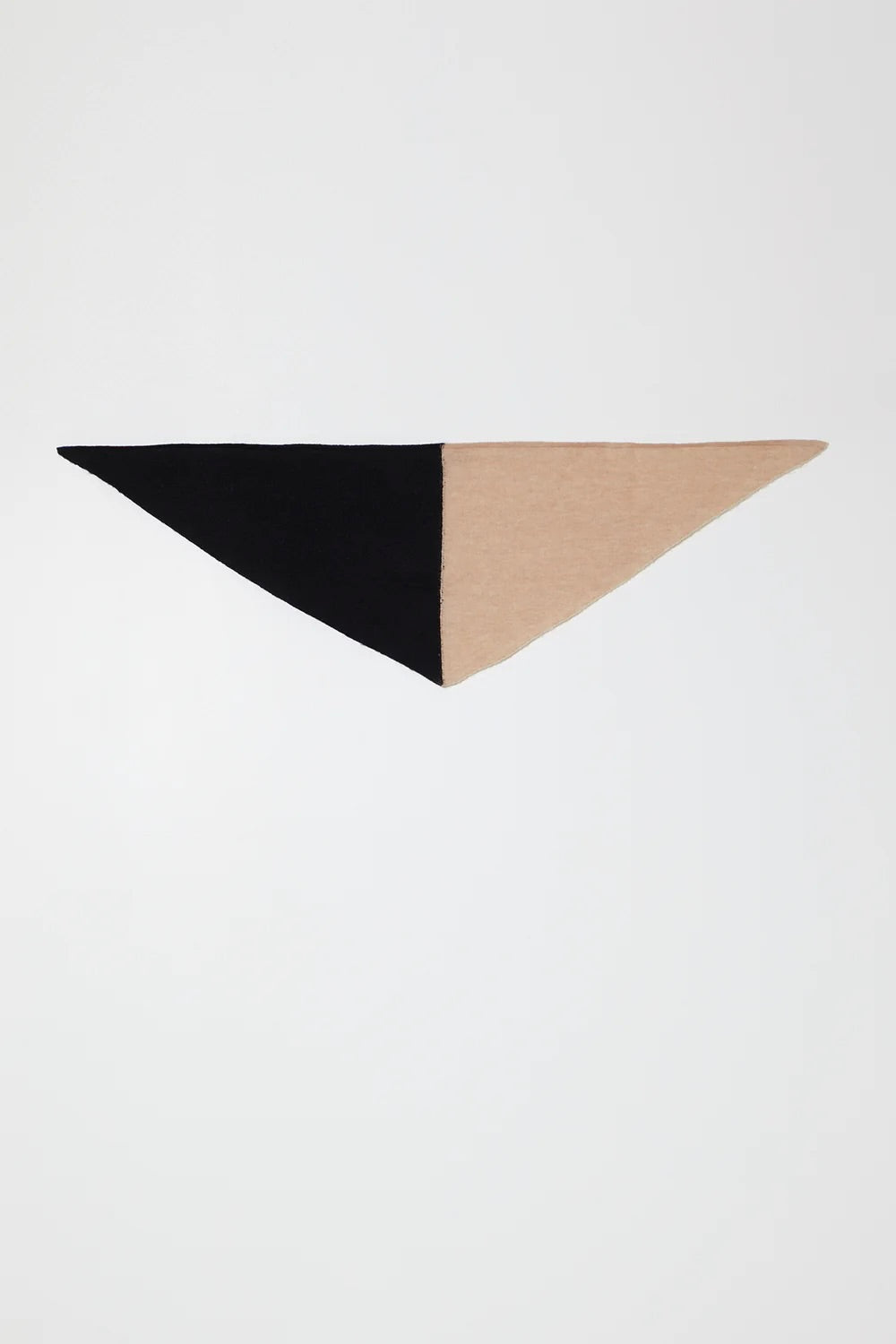 Atelier Delphine Triangle Scarf / Black + Buff