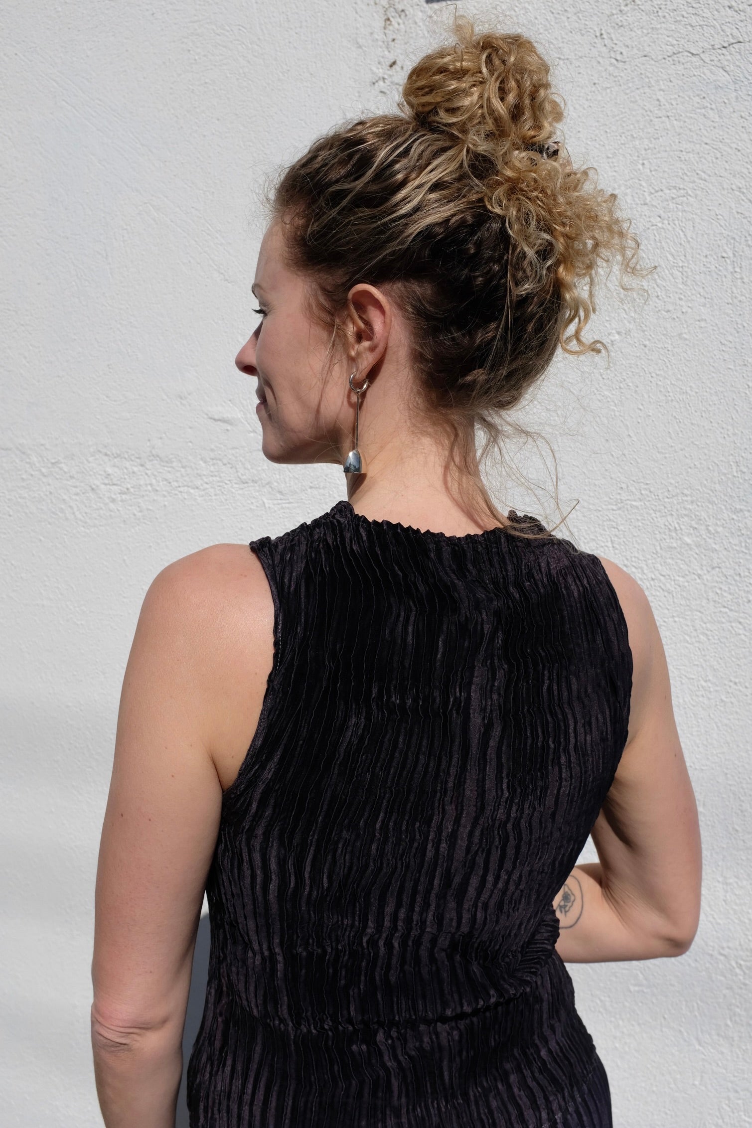 Azur Buttoned Top / Charcoal