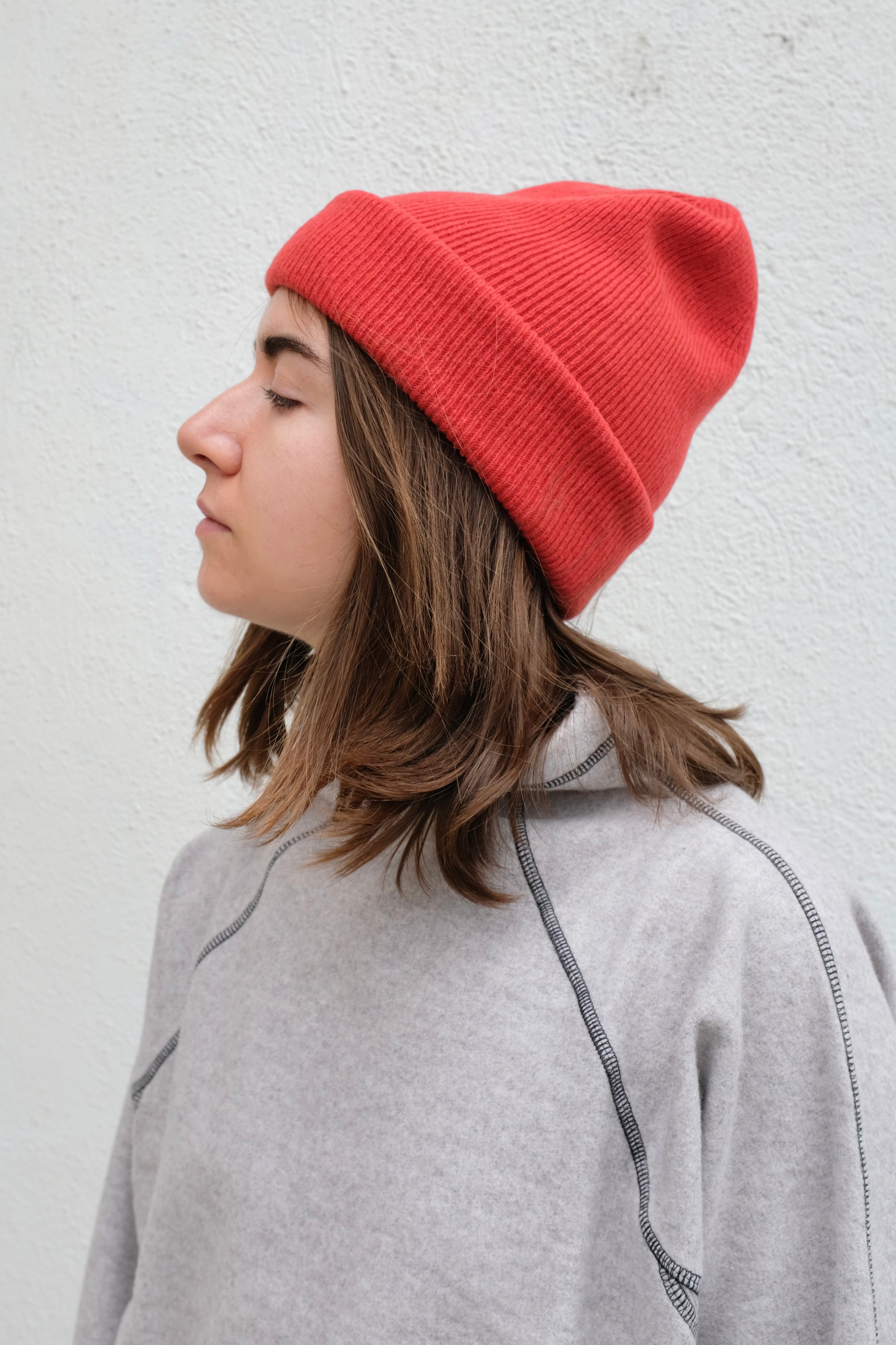 Baserange Whit Beanie / Melagrano Red