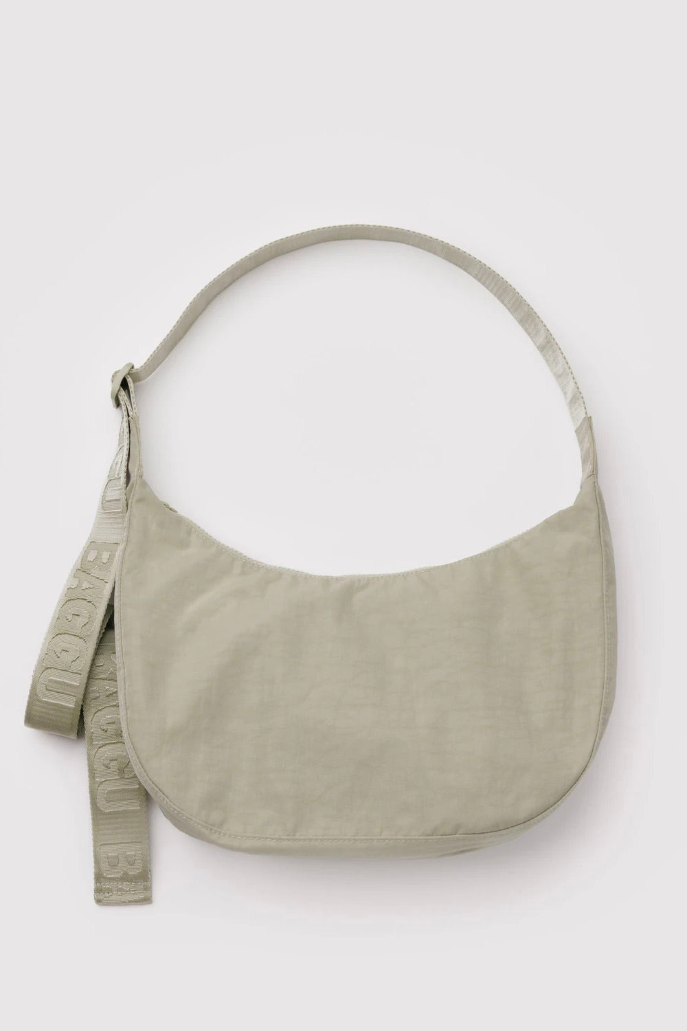 Medium Nylon Crescent Bag / Celadon