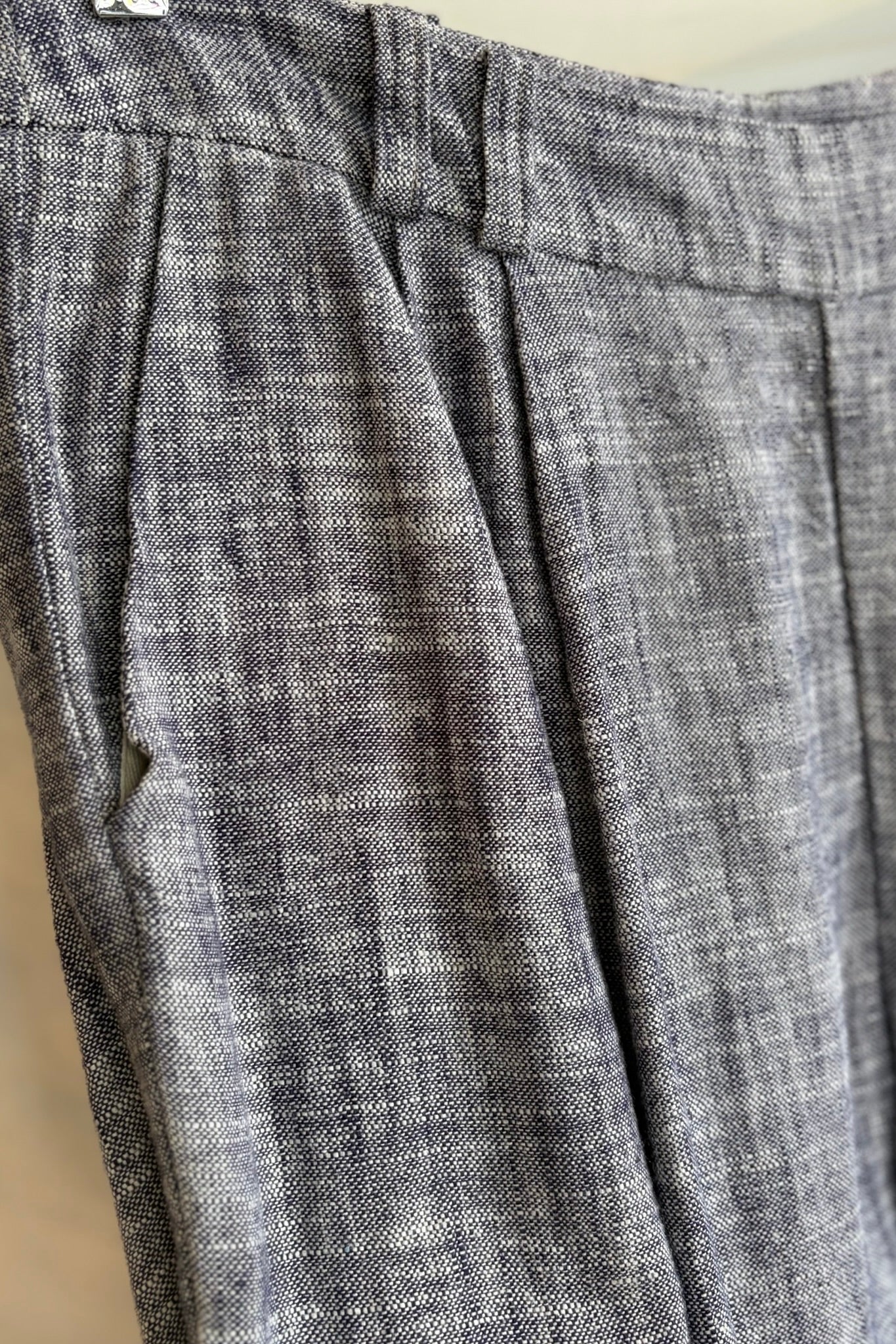Pre-Loved / Ursa Minor Linen Pant / Navy Melange / Size M