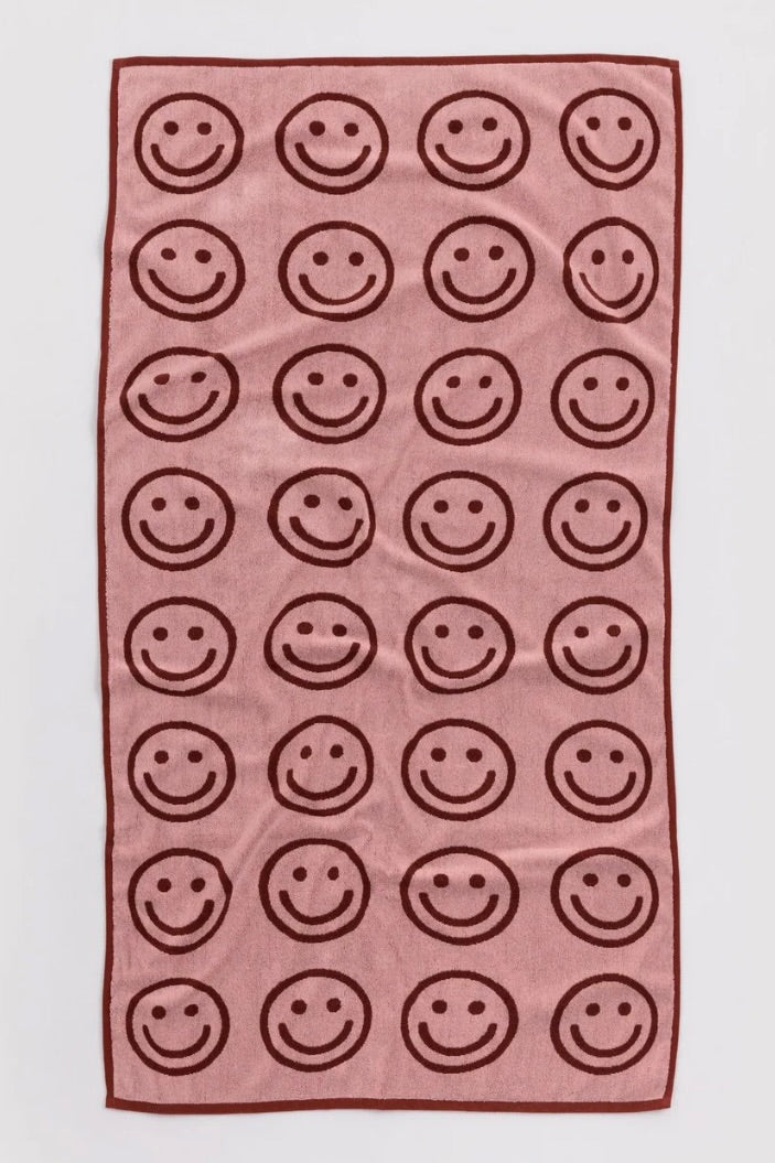 Baggu Bath Towel / Blush Happy