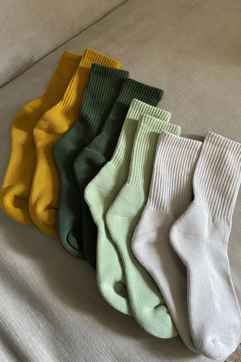 Nat + Noor Cotton Blend Crew Socks / Pine