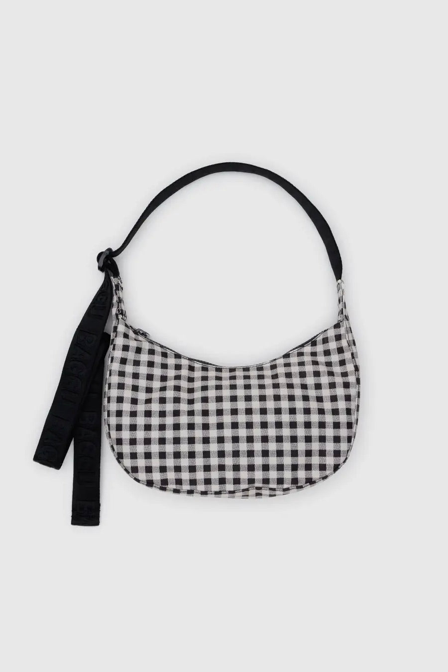 Baggu Small Nylon Crescent Bag / Black & White Gingham