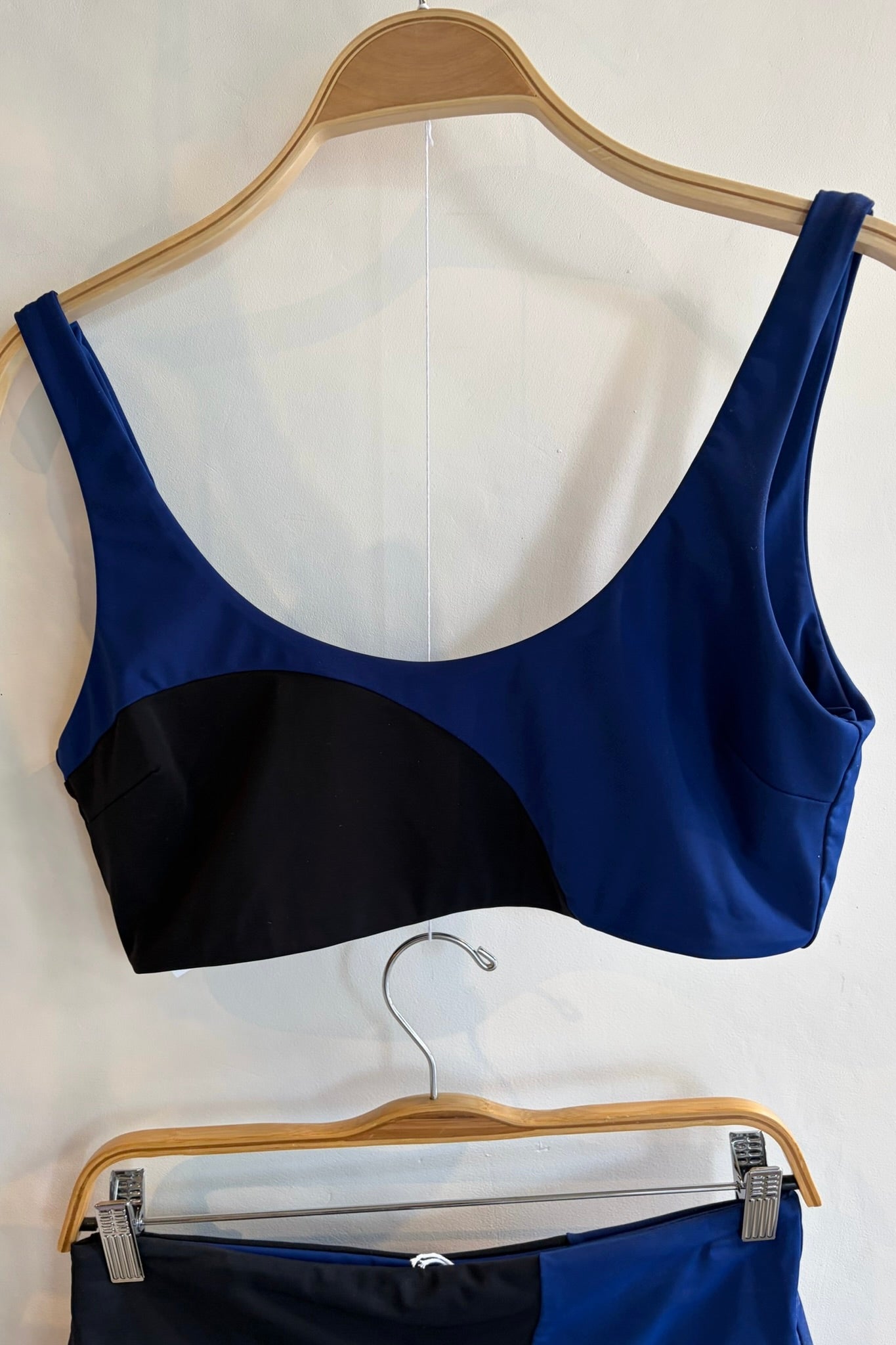 Pre-Loved / Mara Hoffman 2 Piece Swimsuit / Black &amp; Blue / Large