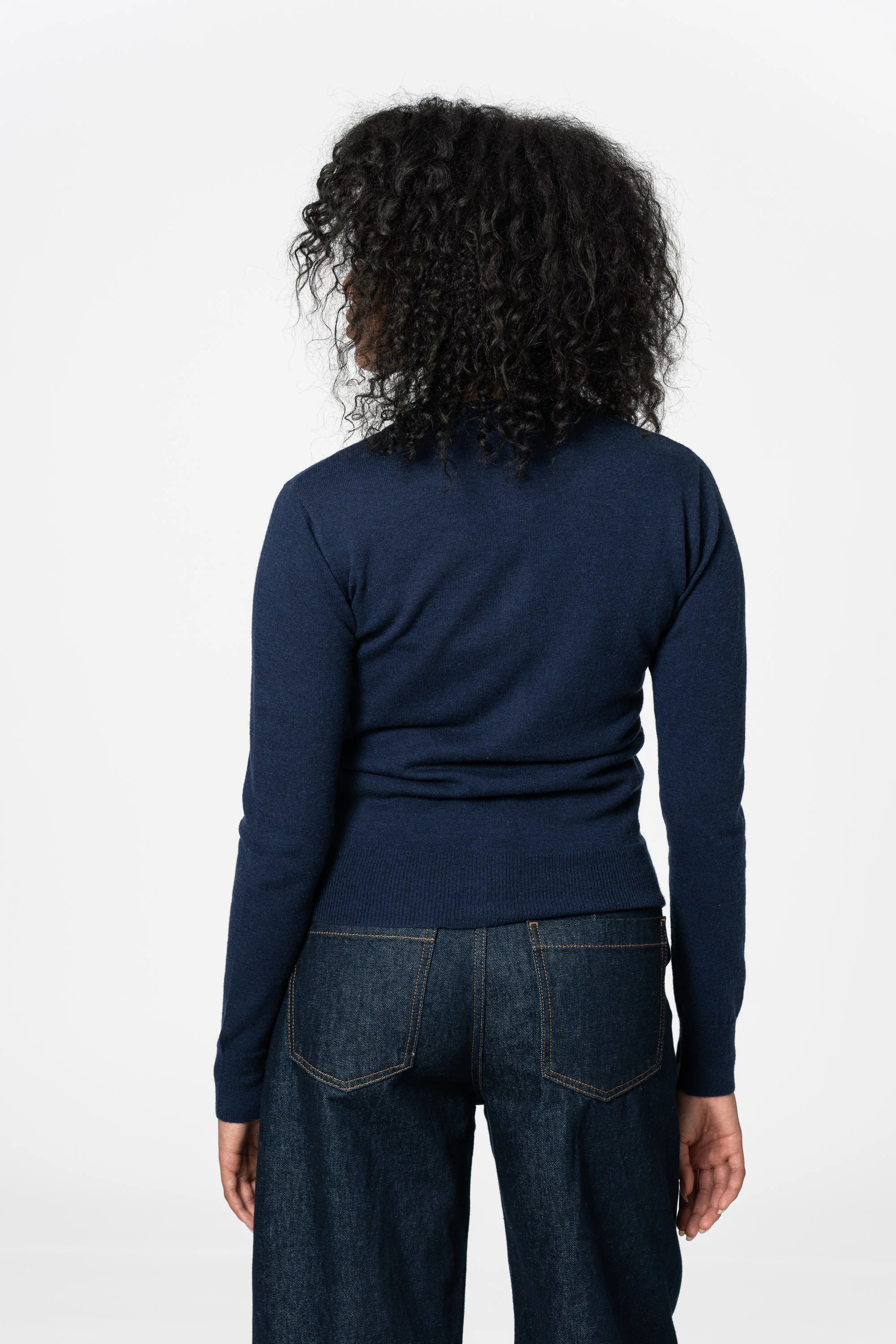 Dinadi Merino Cardigan / Space Blue