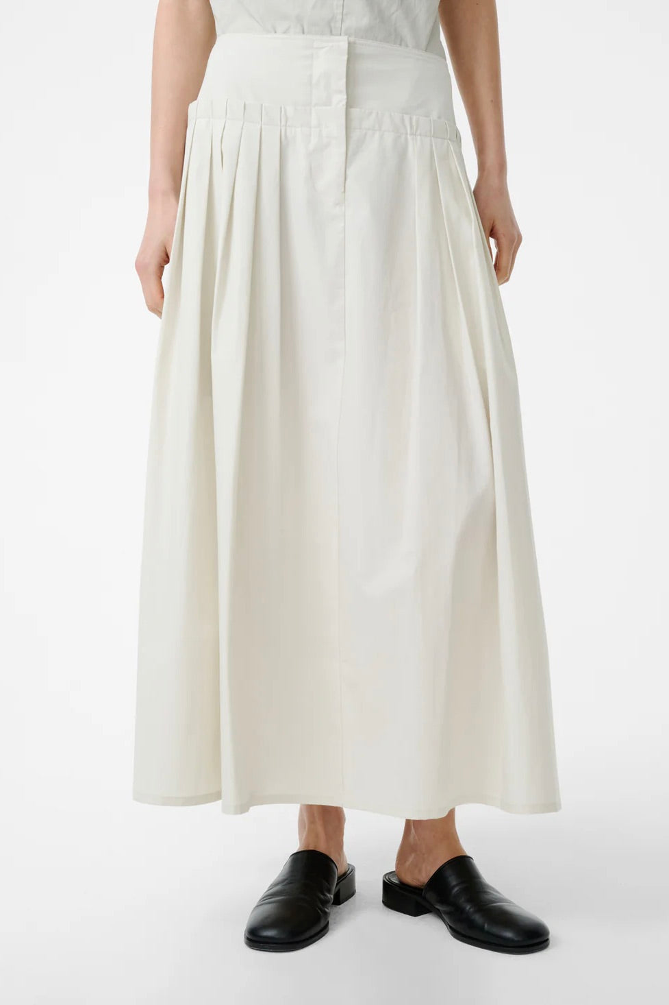 Studio Nicholson Agat Gathered Skirt / Bone